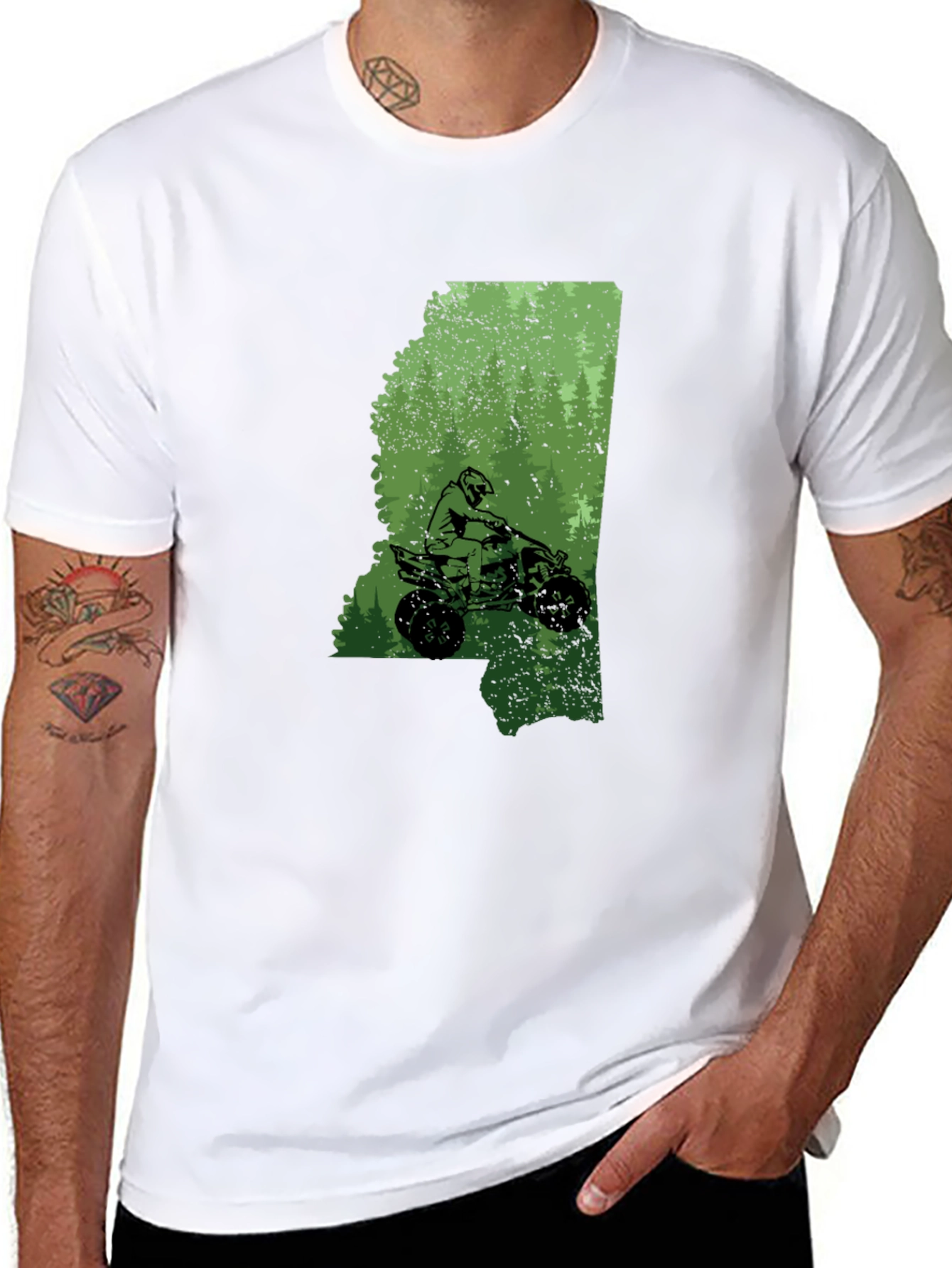 Mississippi ATV Rider T-Shirt - Black