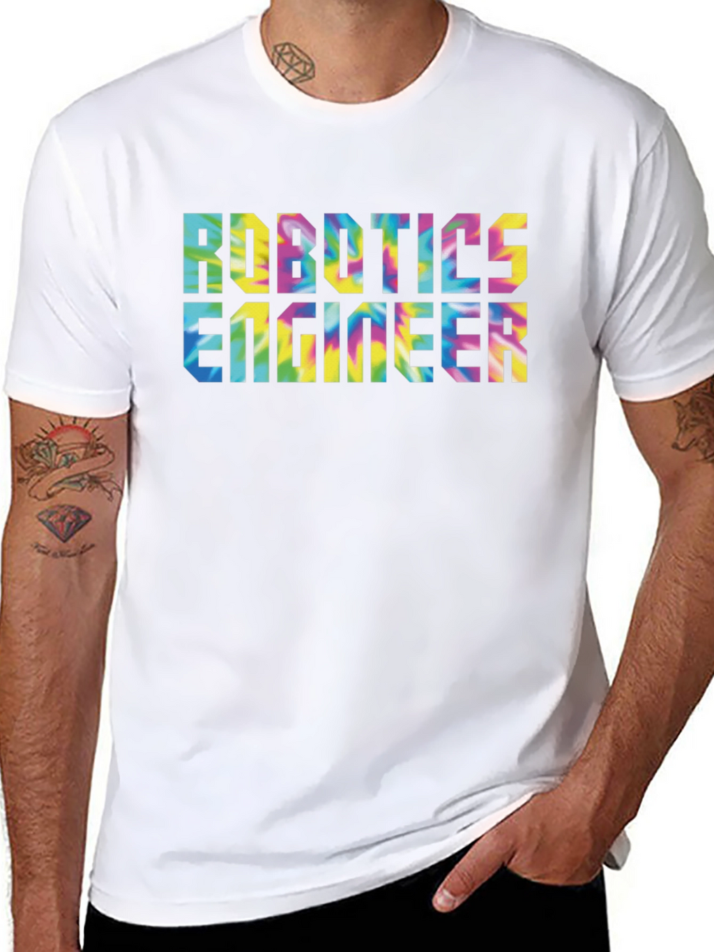 Robotics Engineer Tie-Dye T-Shirt