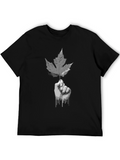 Maple Leaf Hand Graphic Tee - Stylish Casual Wear