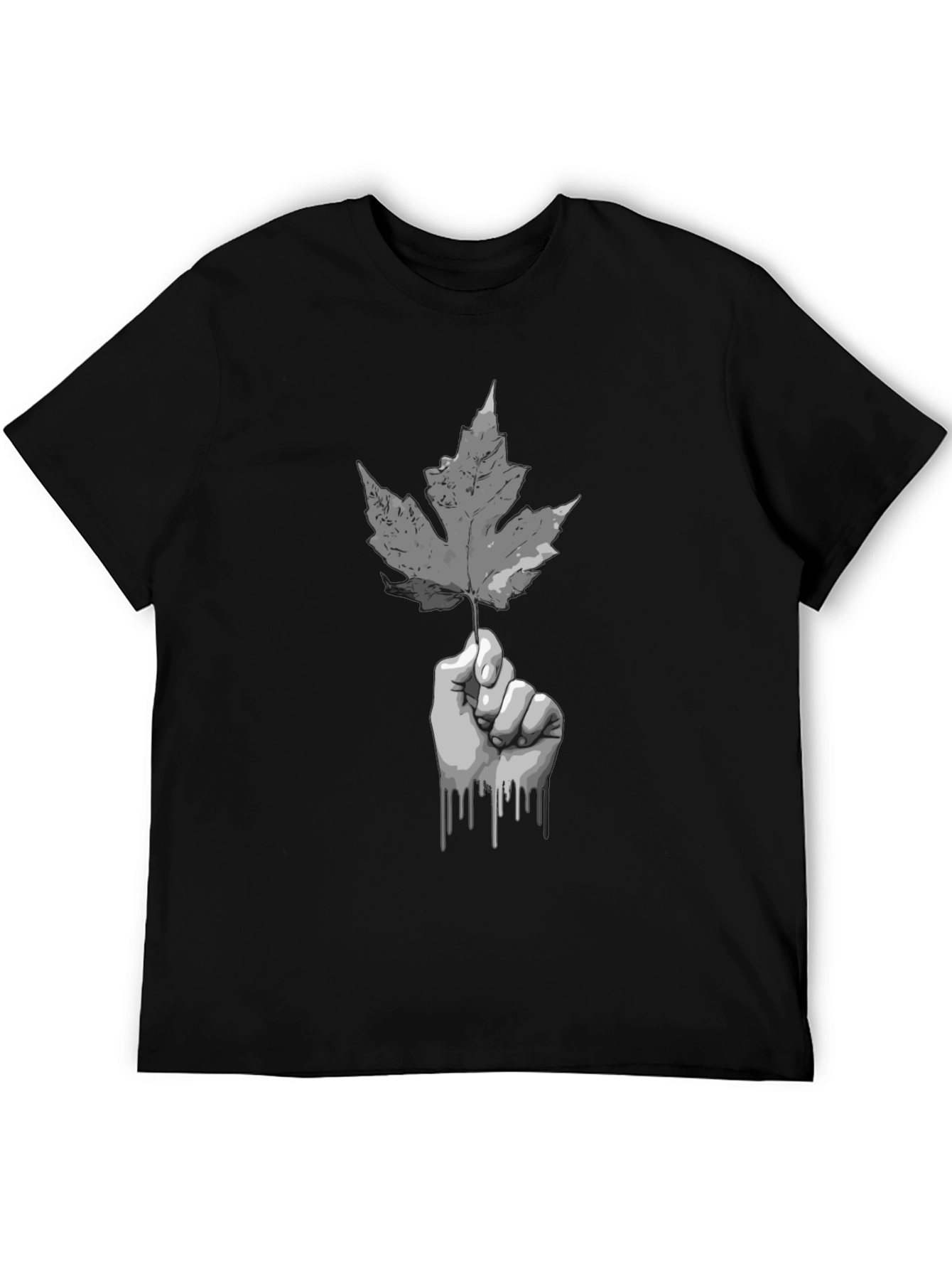 Maple Leaf Hand Graphic Tee - Stylish Casual Wear