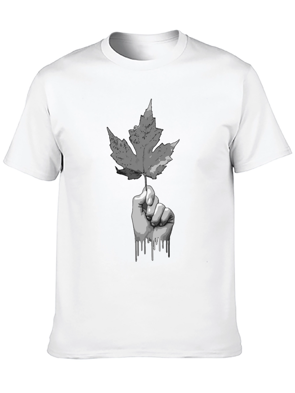 Maple Leaf Hand Graphic Tee - Stylish Casual Wear