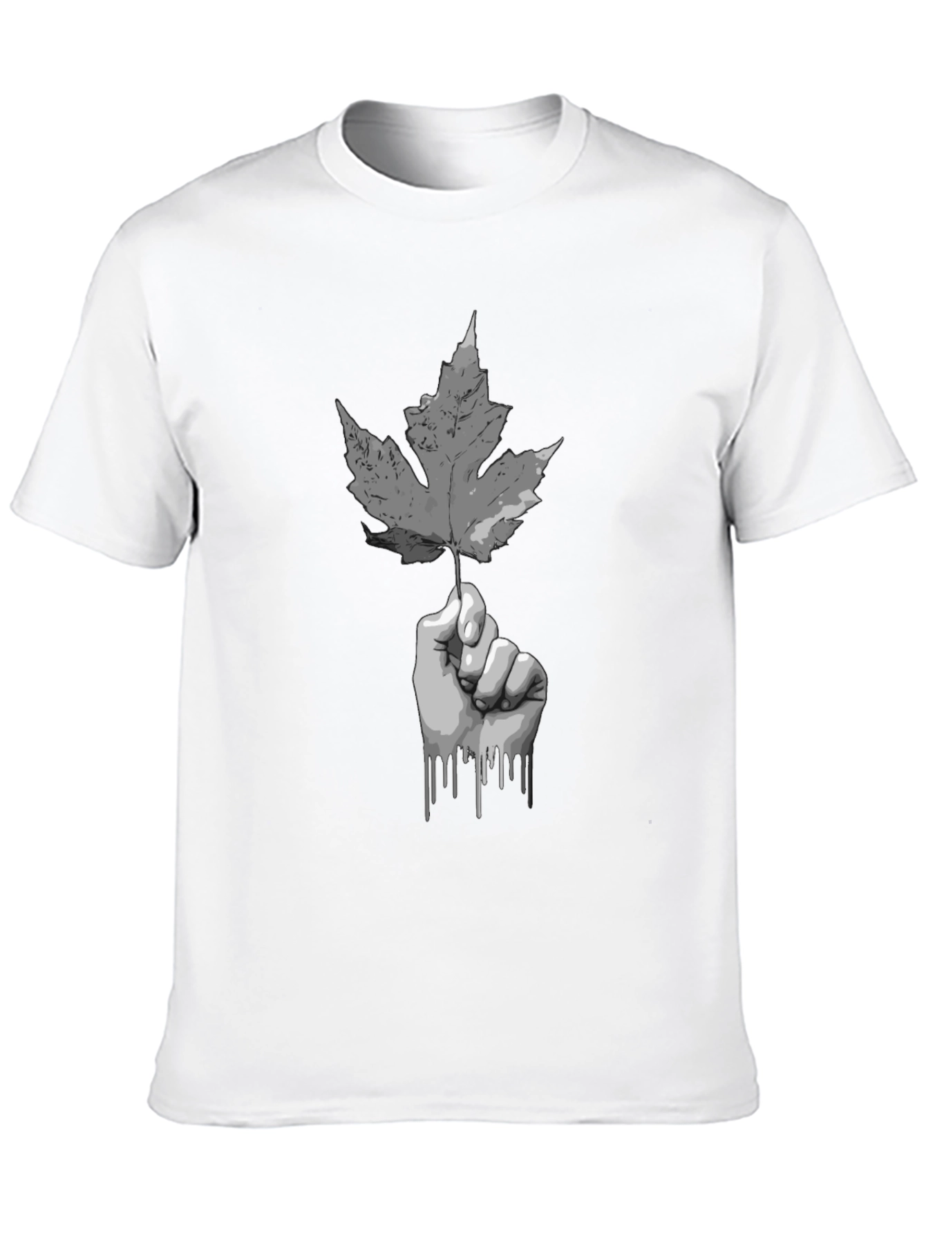 Maple Leaf Hand Graphic Tee - Stylish Casual Wear