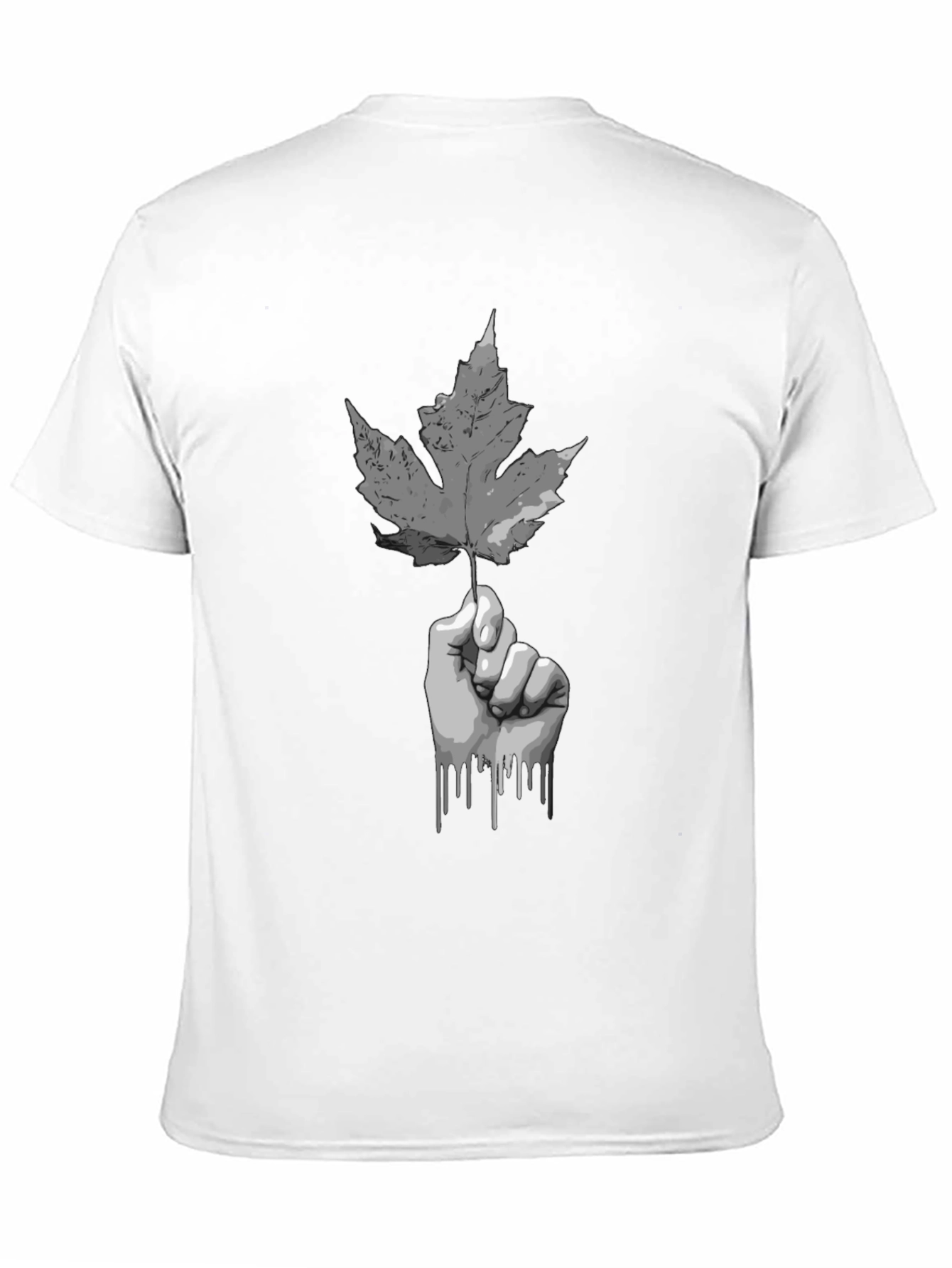 Maple Leaf Hand Graphic Tee - Stylish Casual Wear