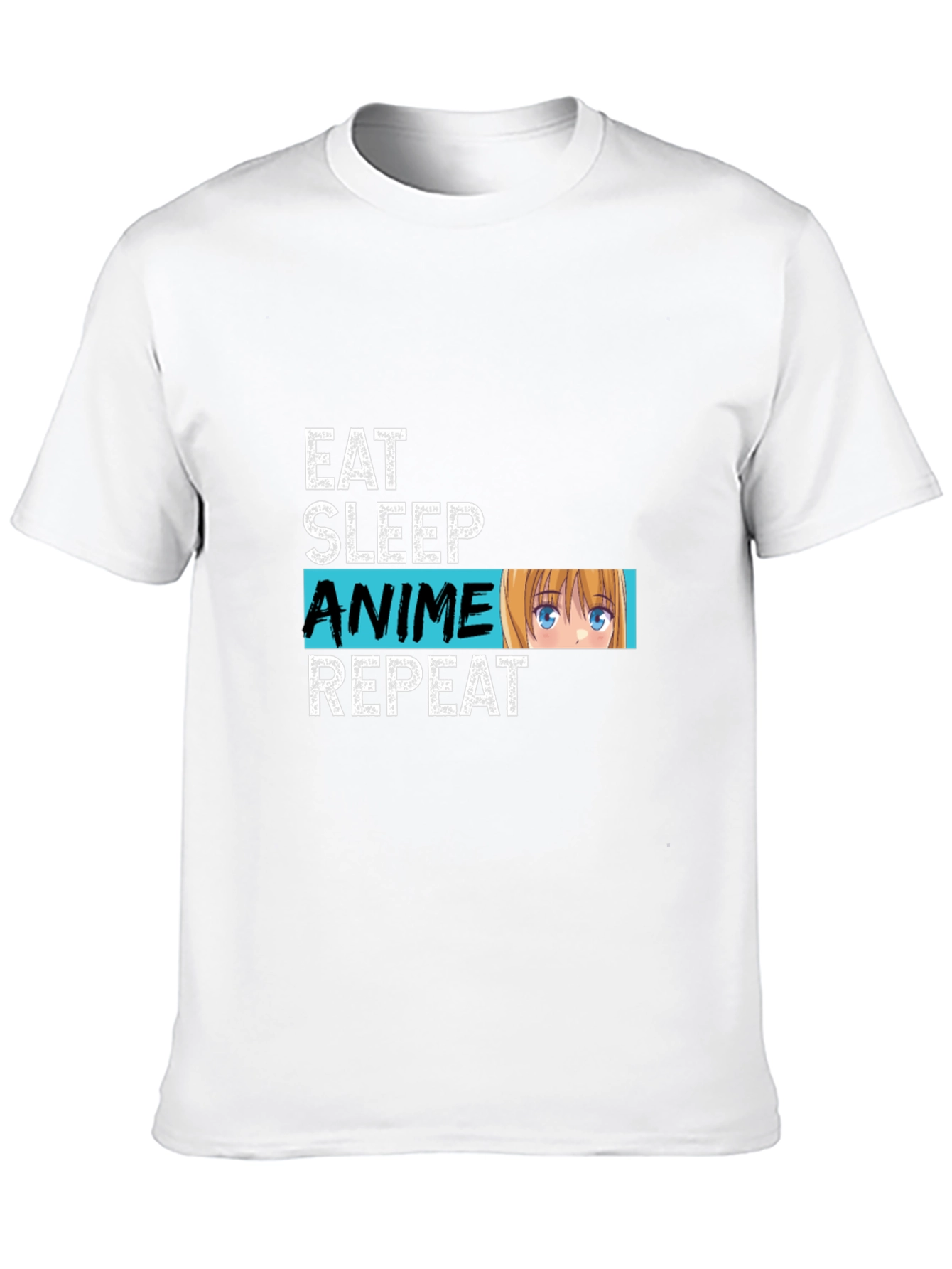 Eat Sleep Anime Repeat Graphic Tee