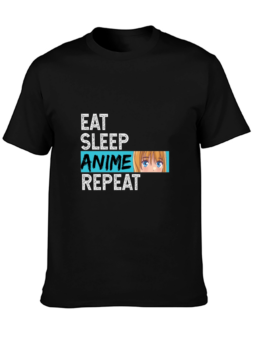 Eat Sleep Anime Repeat Graphic Tee