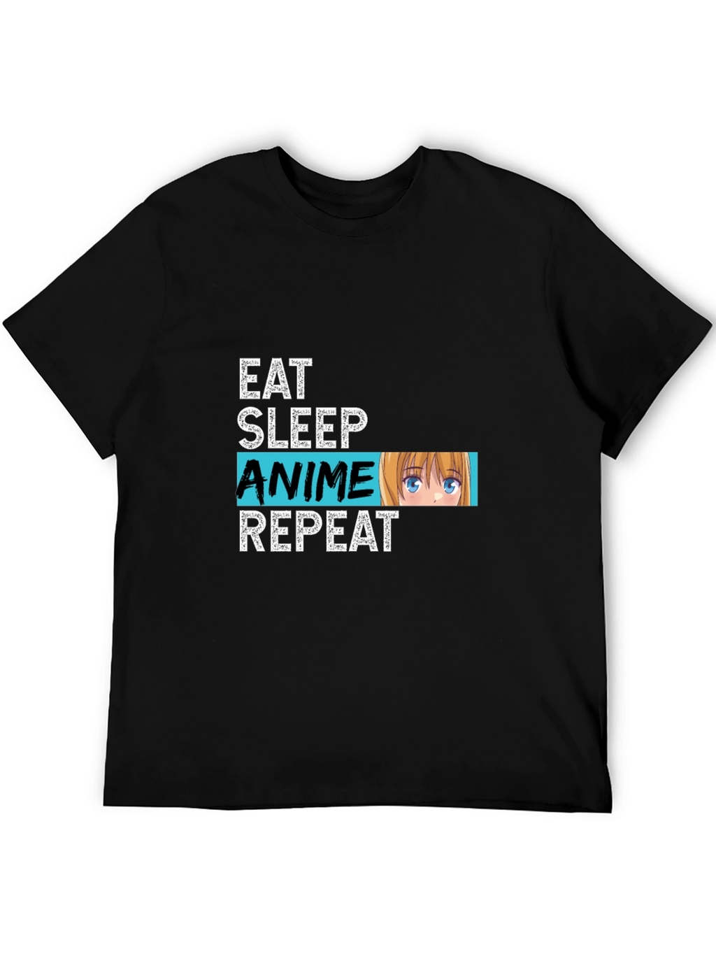 Eat Sleep Anime Repeat Graphic Tee
