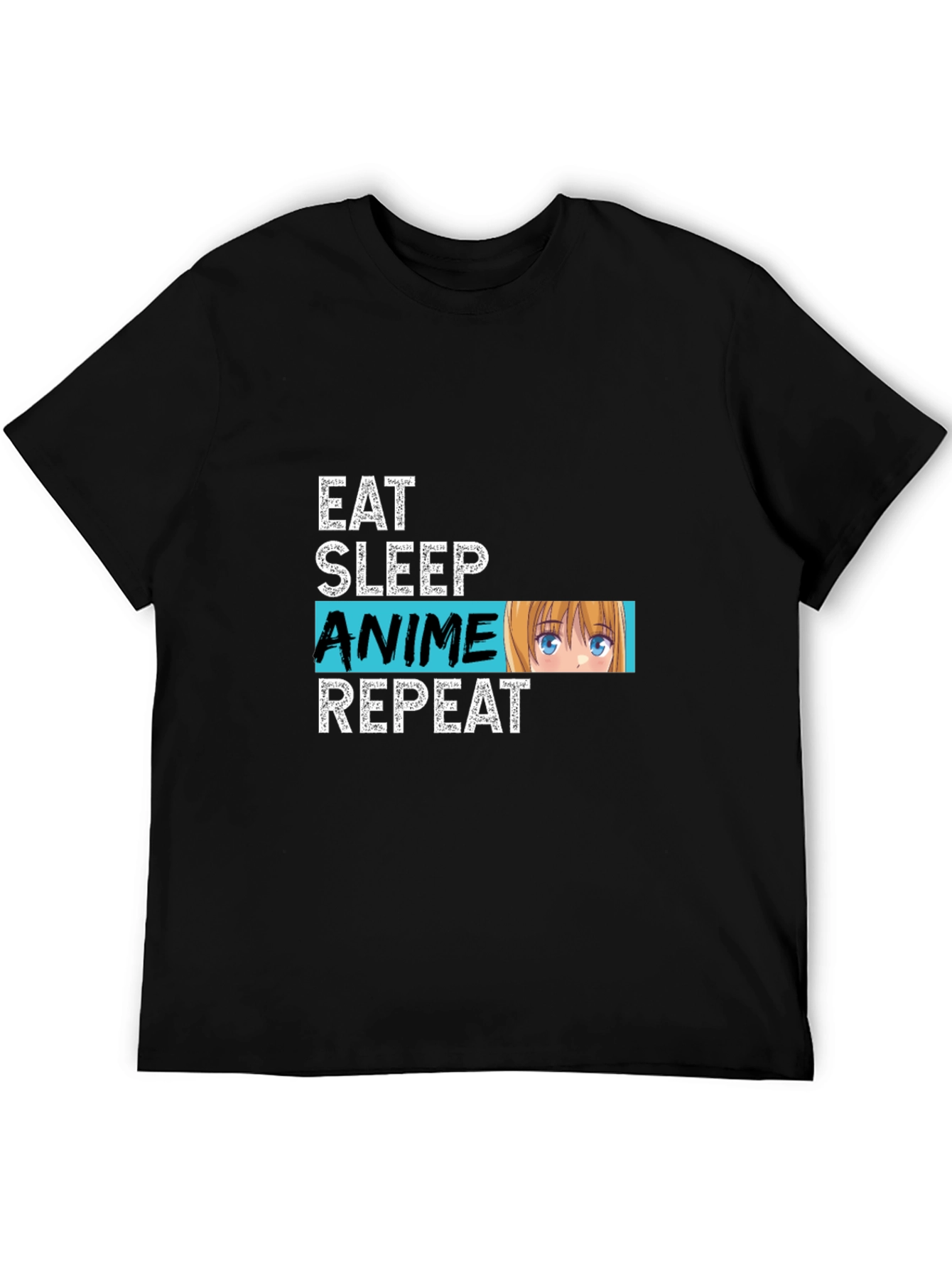 Eat Sleep Anime Repeat Graphic Tee