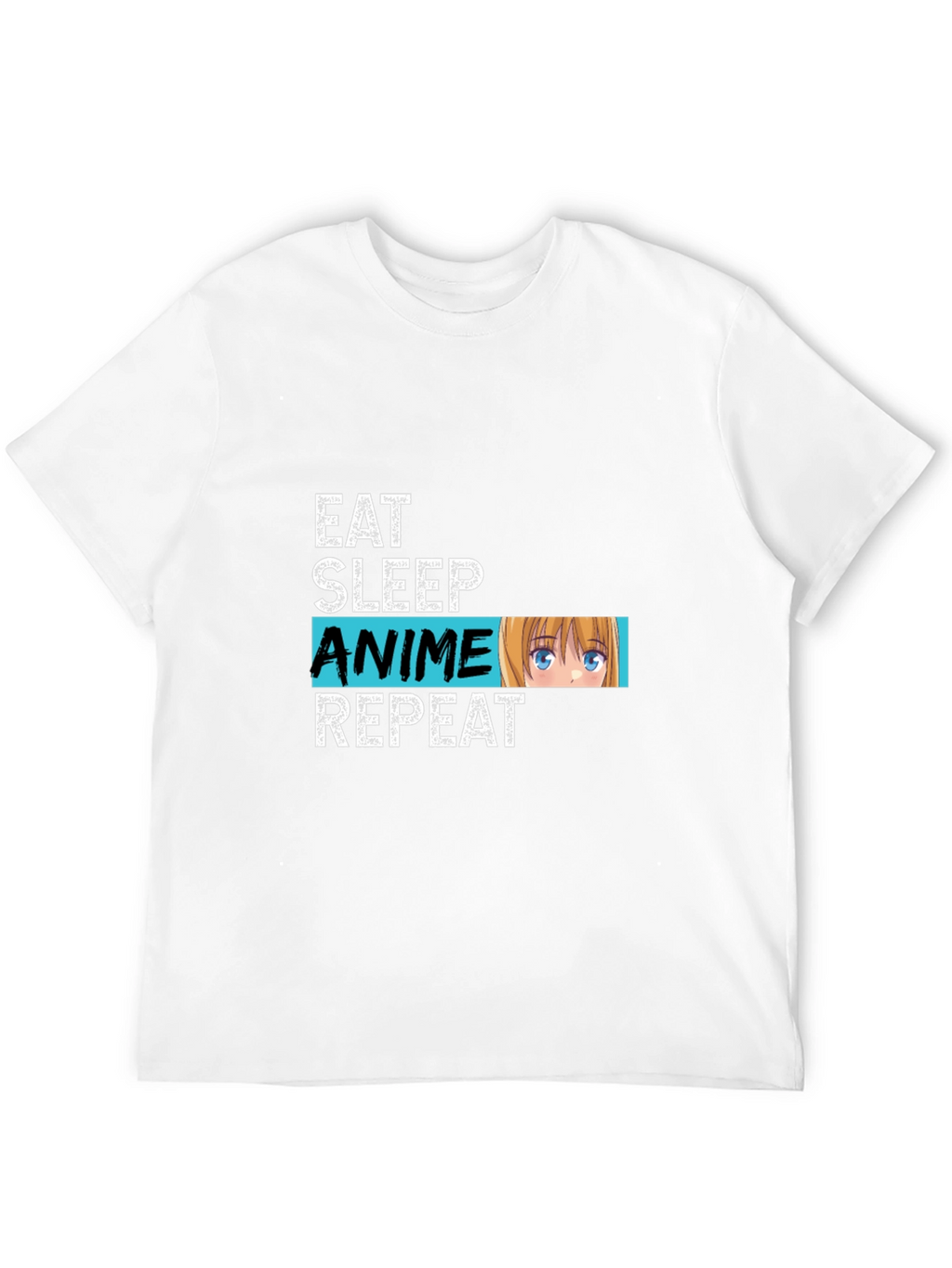 Eat Sleep Anime Repeat Graphic Tee