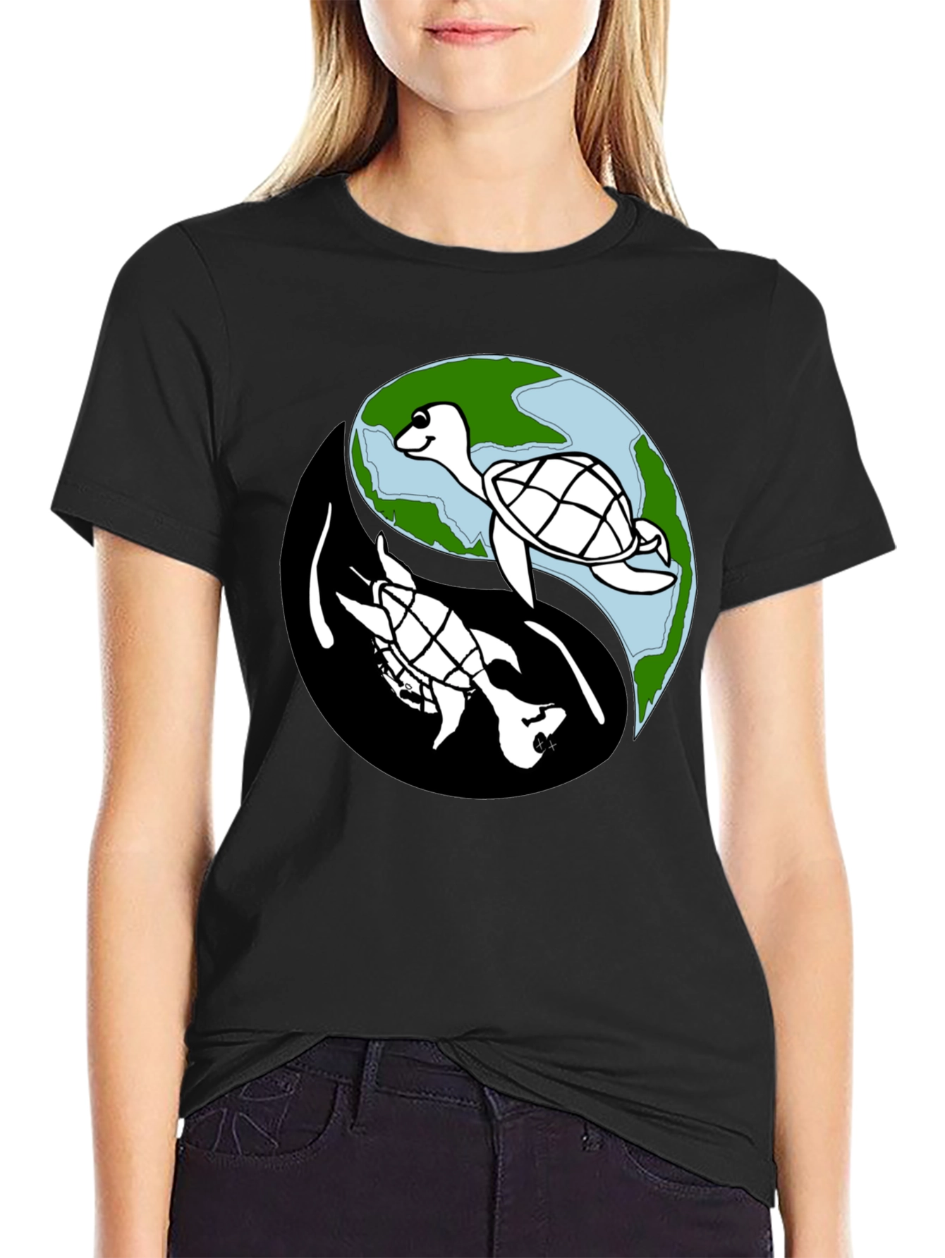 Yin Yang Turtle Graphic Tee