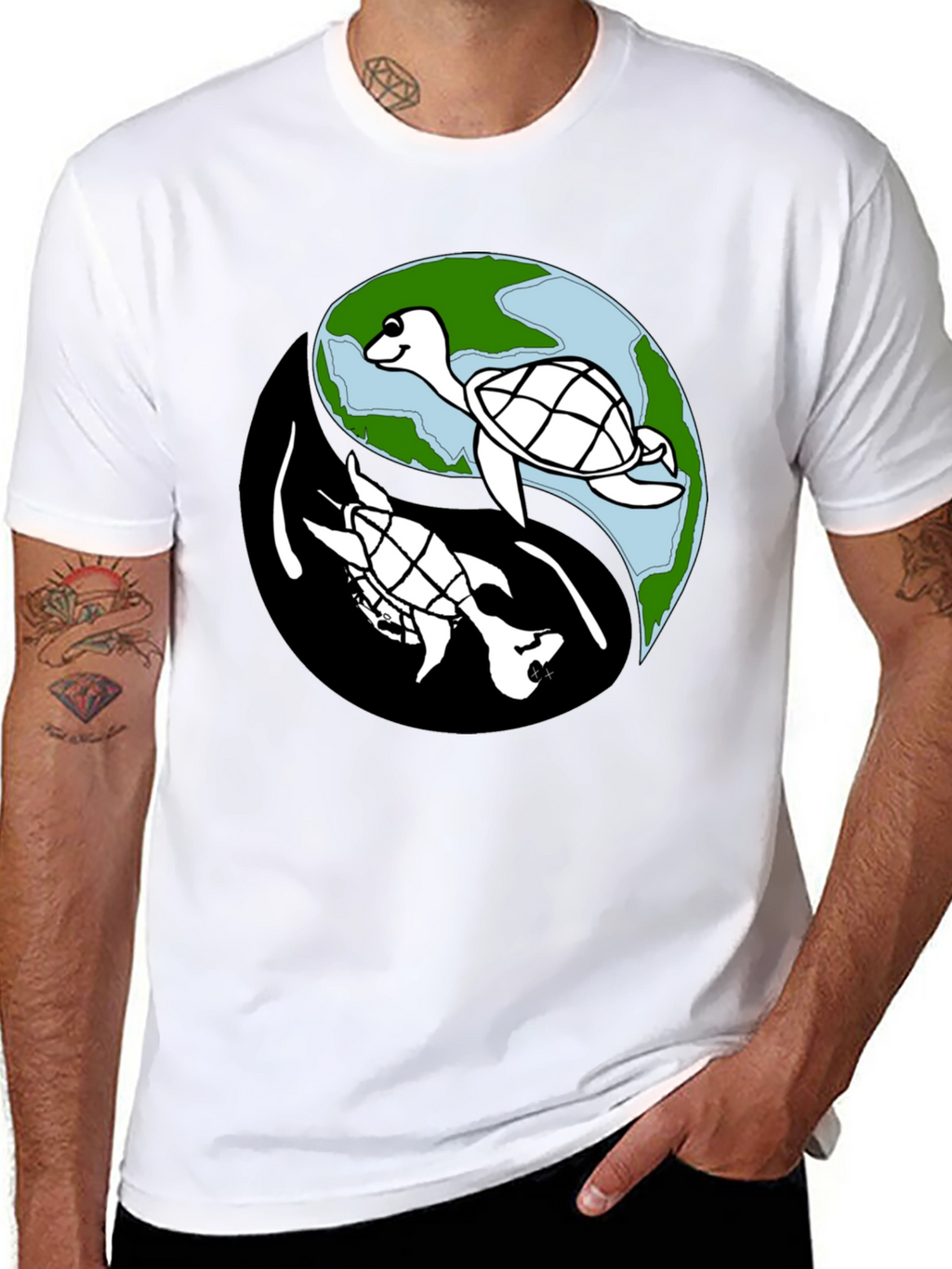Yin Yang Turtle Graphic Tee