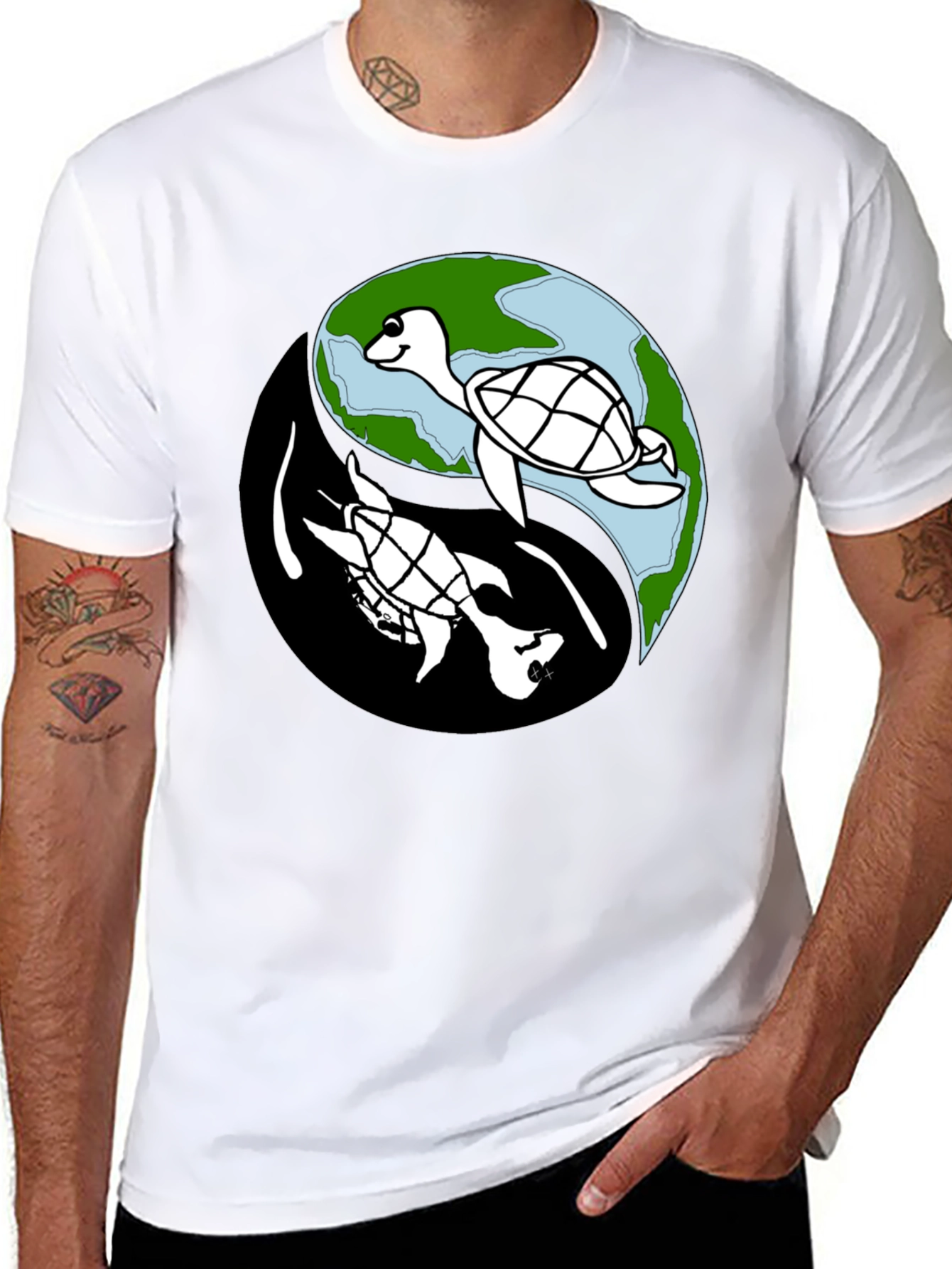Yin Yang Turtle Graphic Tee
