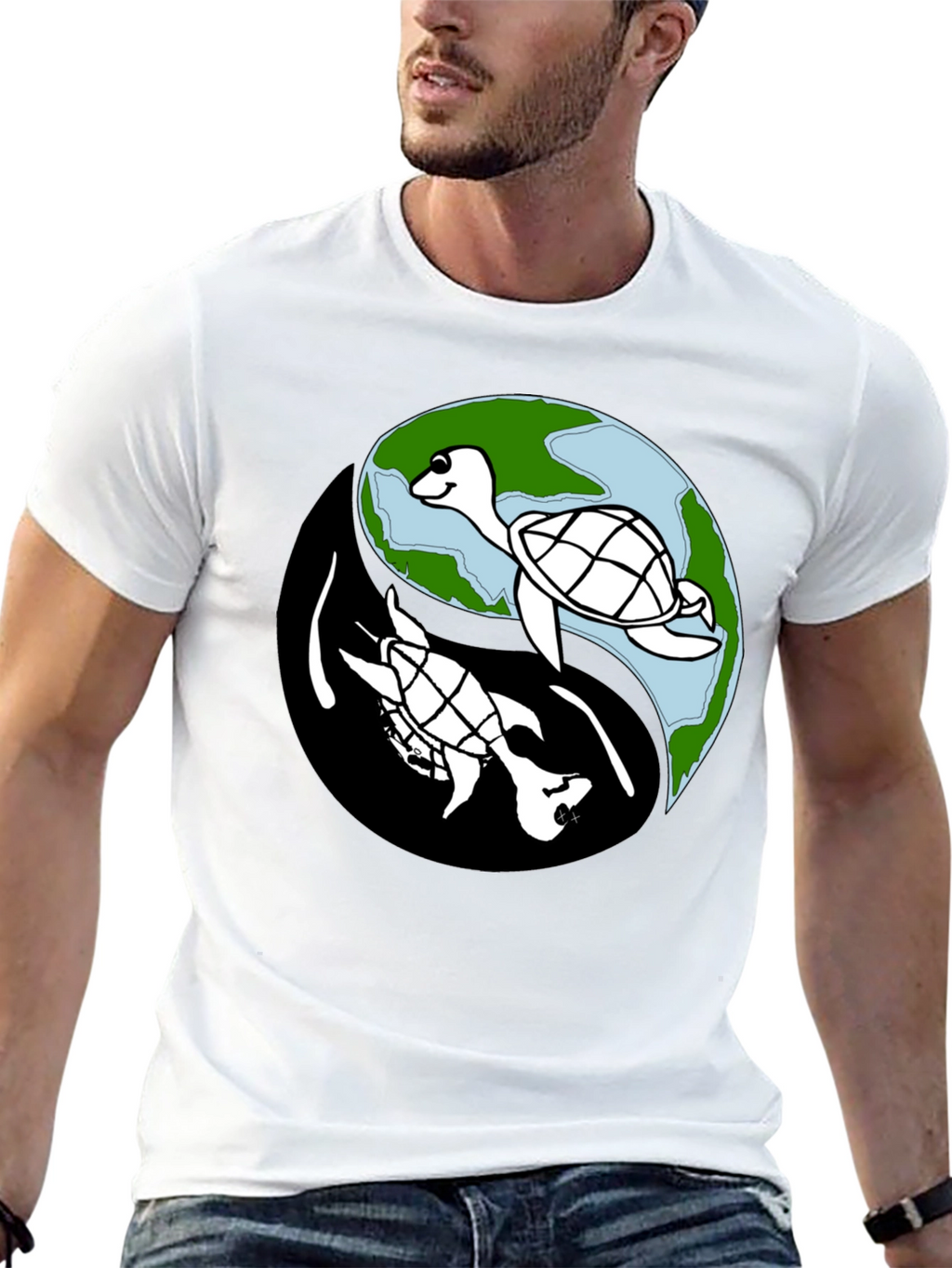 Yin Yang Turtle Graphic Tee