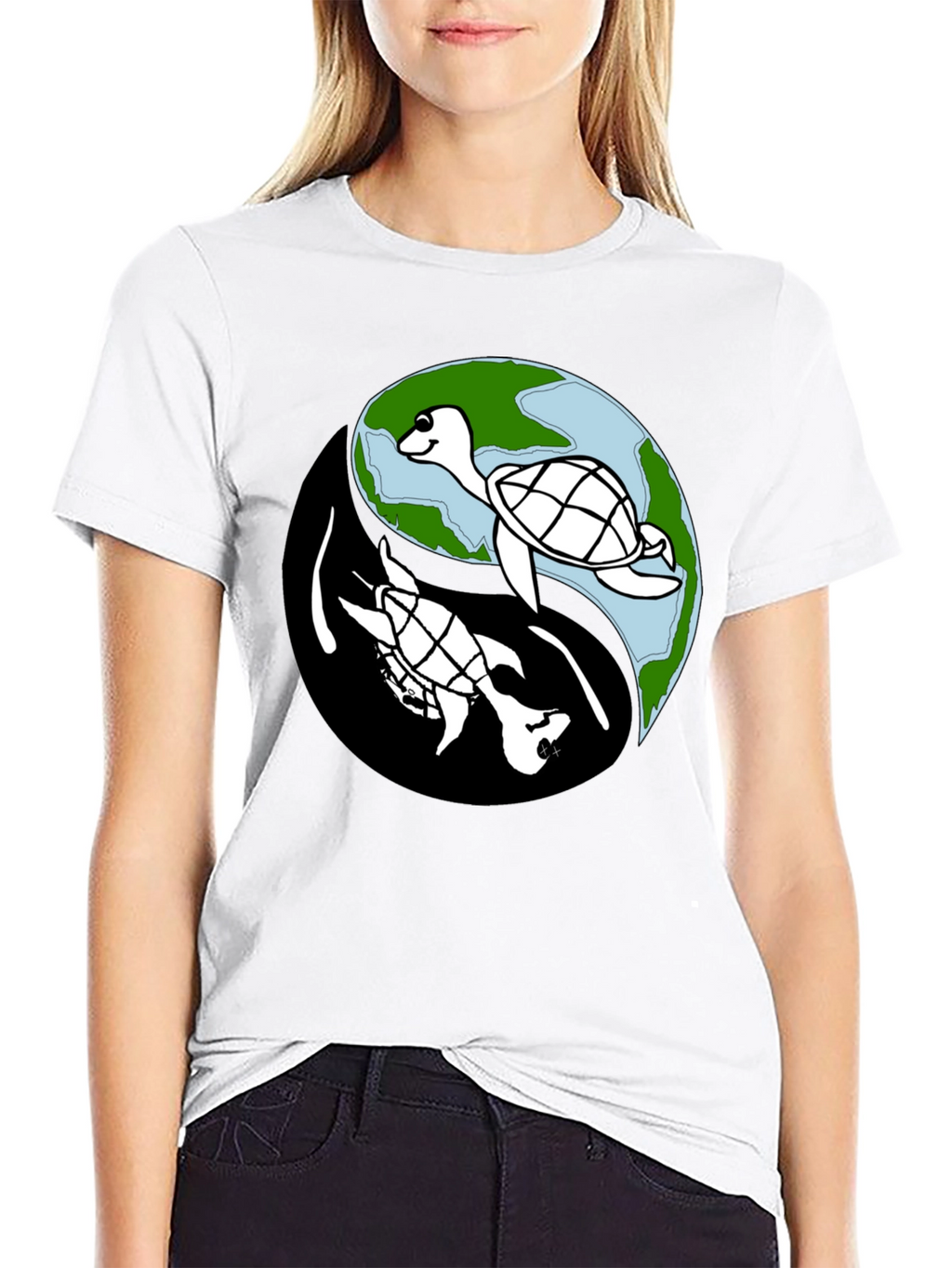 Yin Yang Turtle Graphic Tee