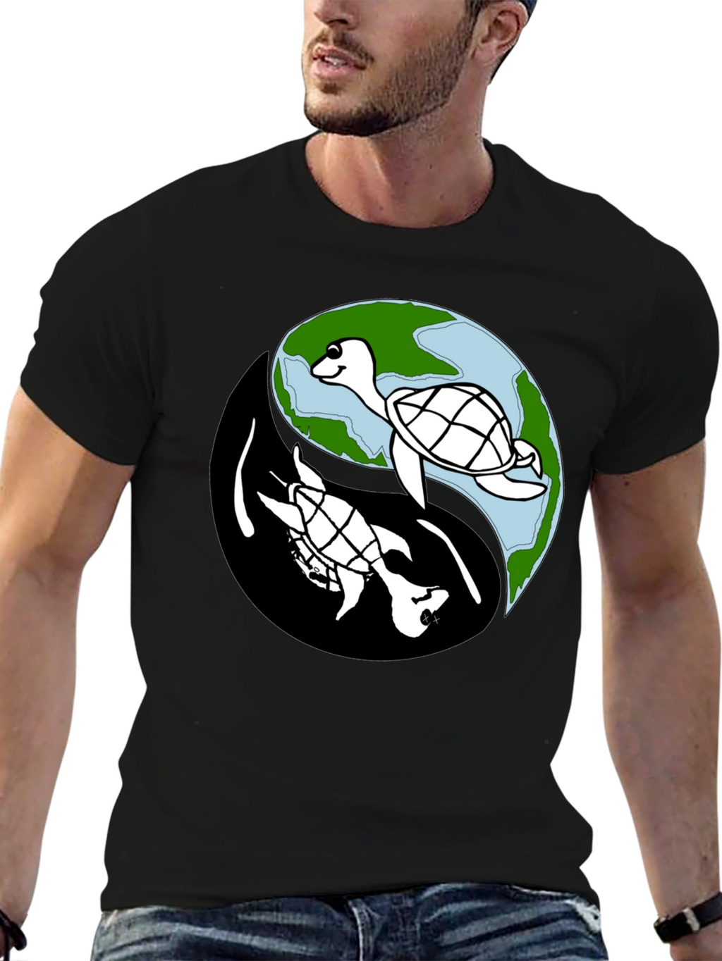 Yin Yang Turtle Graphic Tee