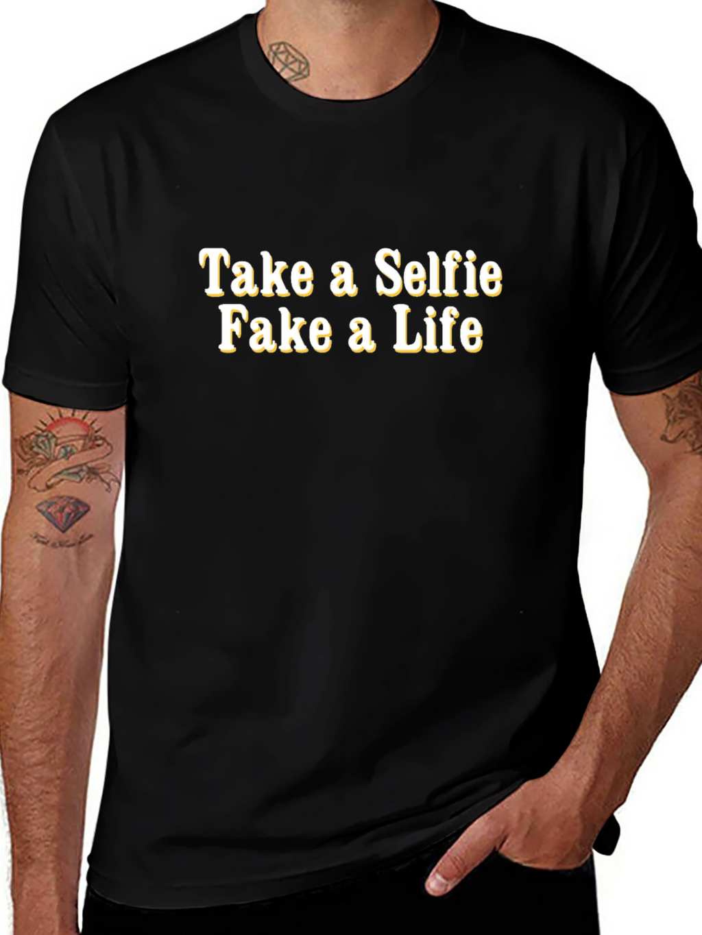 Mens Take a Selfie Graphic T-Shirt