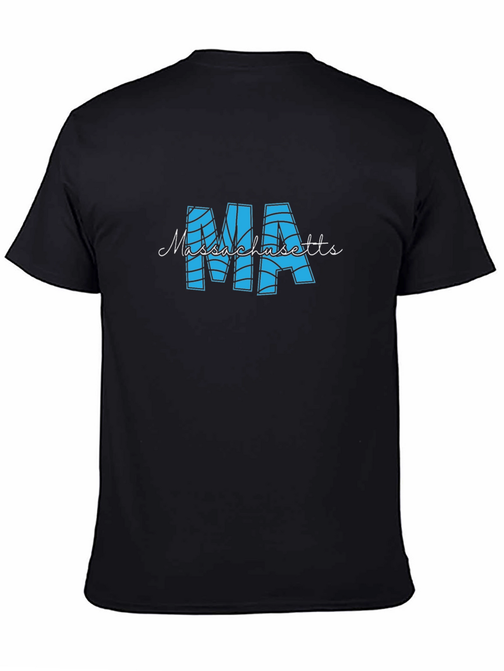 Massachusetts MA Black T-Shirt