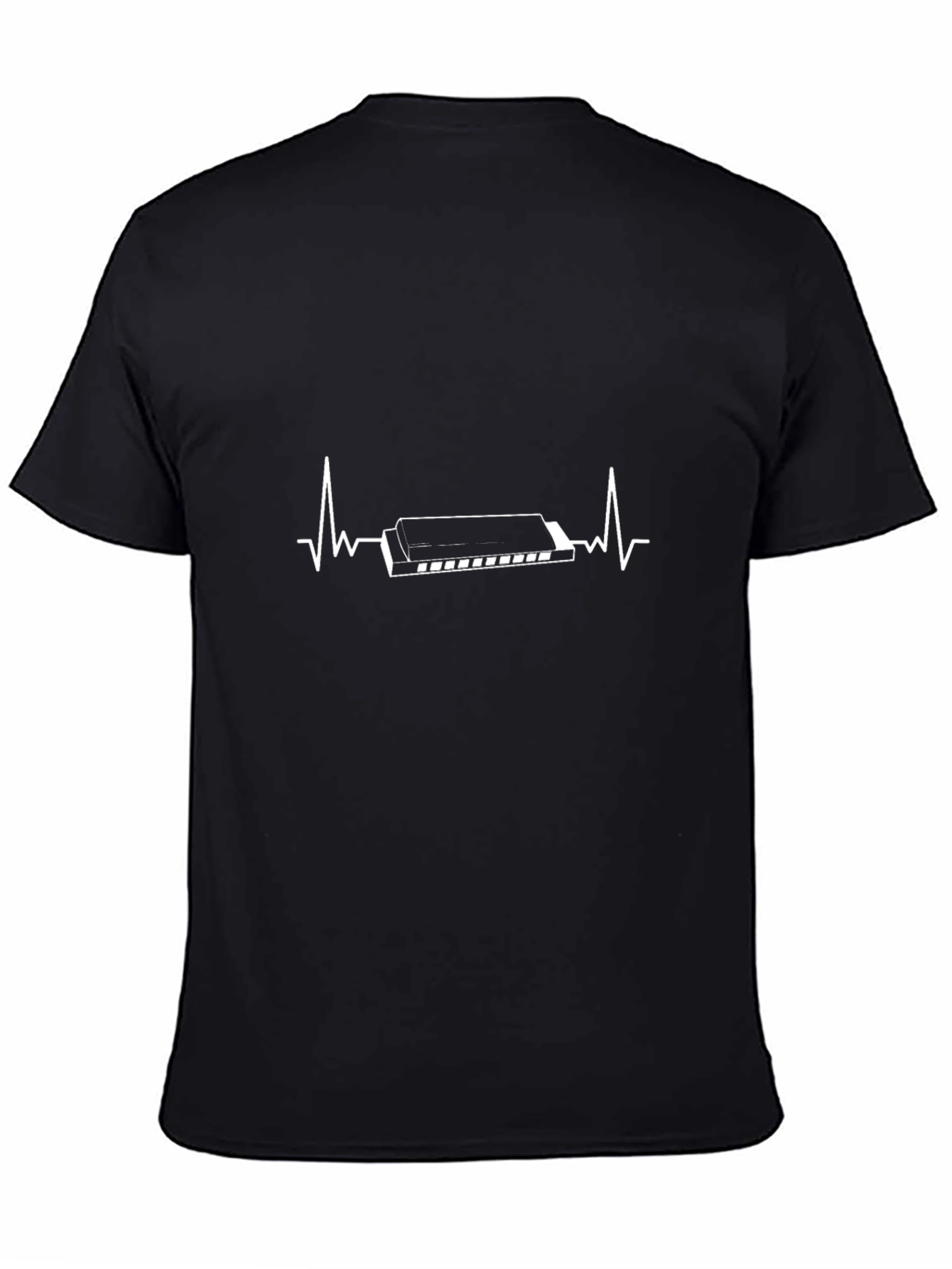 Harmonica Heartbeat T-Shirt - Music Lover Tee