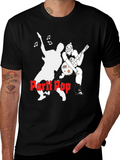 Parti Pop Graphic Tee - Black Cotton T-Shirt