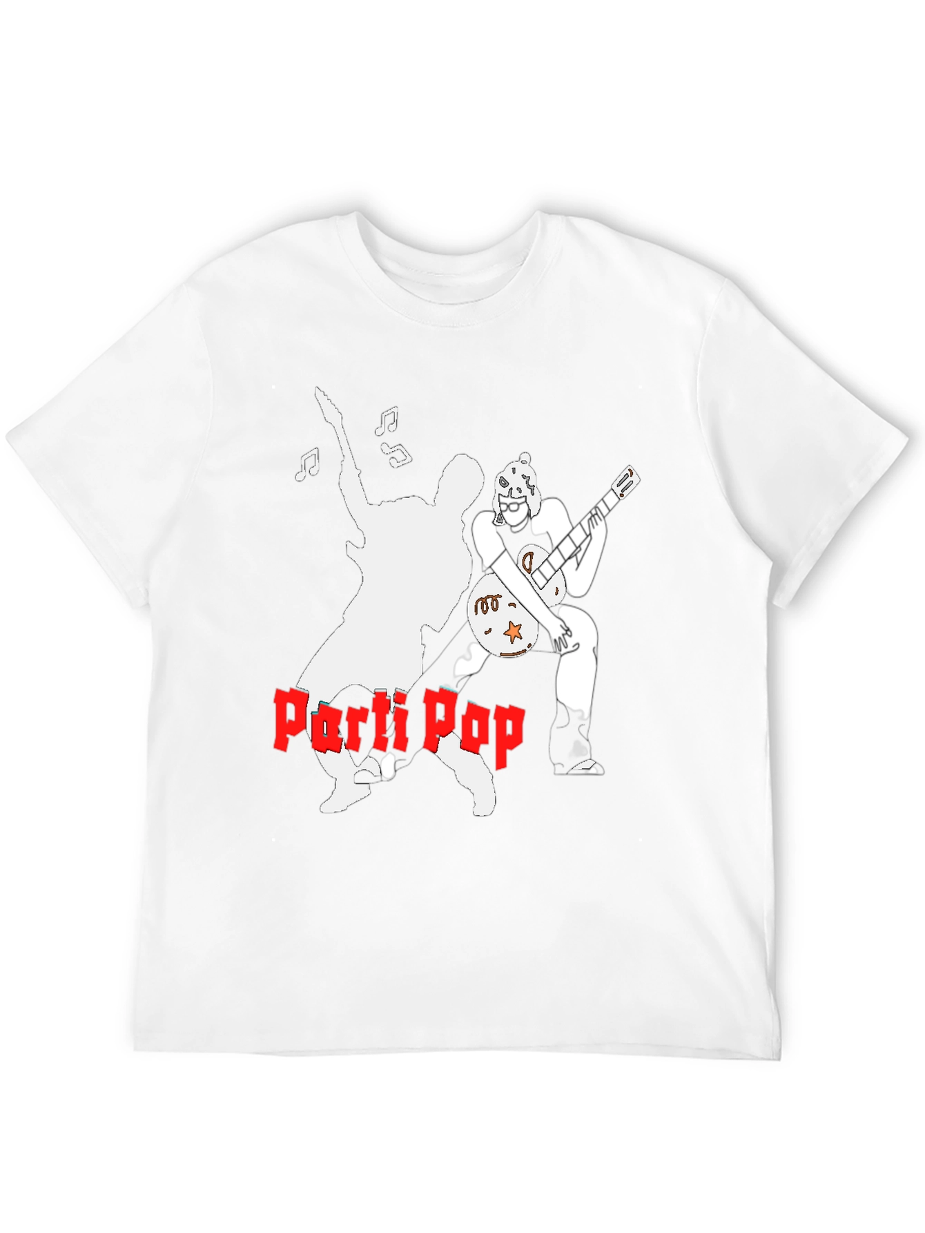 Parti Pop Graphic Tee - Black Cotton T-Shirt