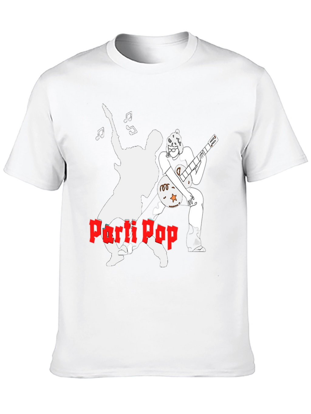 Parti Pop Graphic Tee - Black Cotton T-Shirt