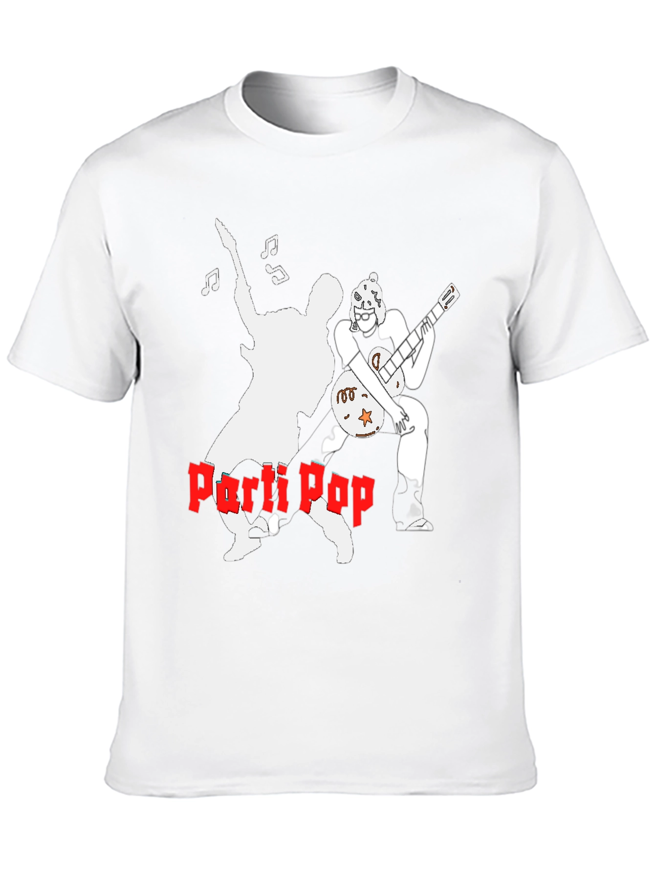 Parti Pop Graphic Tee - Black Cotton T-Shirt