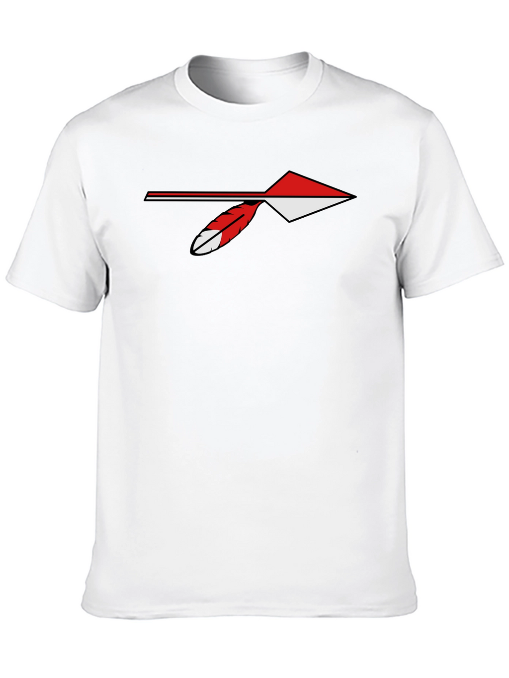 Arrowhead Feather Graphic Tee - Casual Black T-Shirt