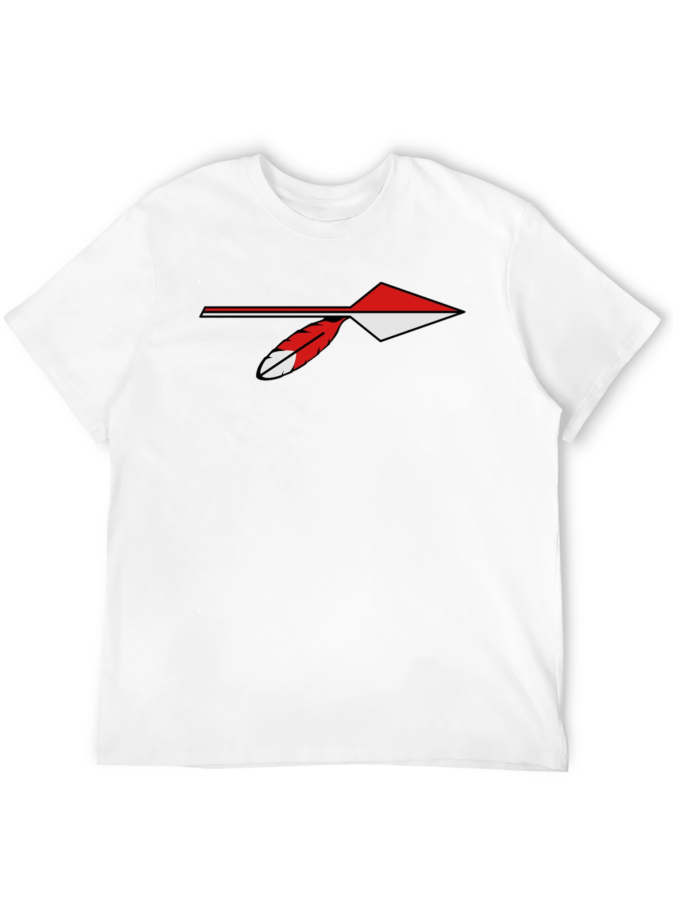 Arrowhead Feather Graphic Tee - Casual Black T-Shirt