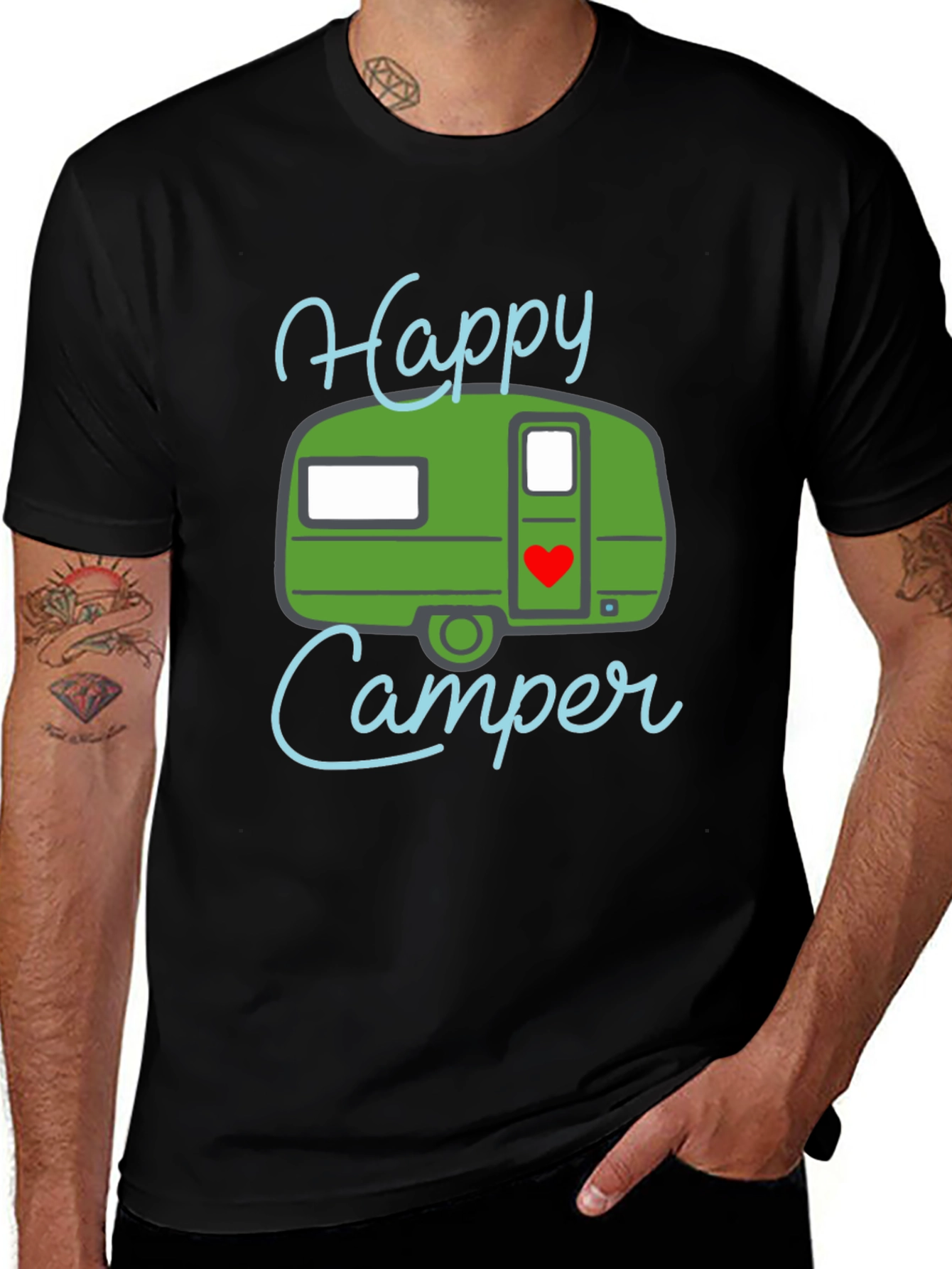 Happy Camper Graphic Tee - Camping Adventure Shirt