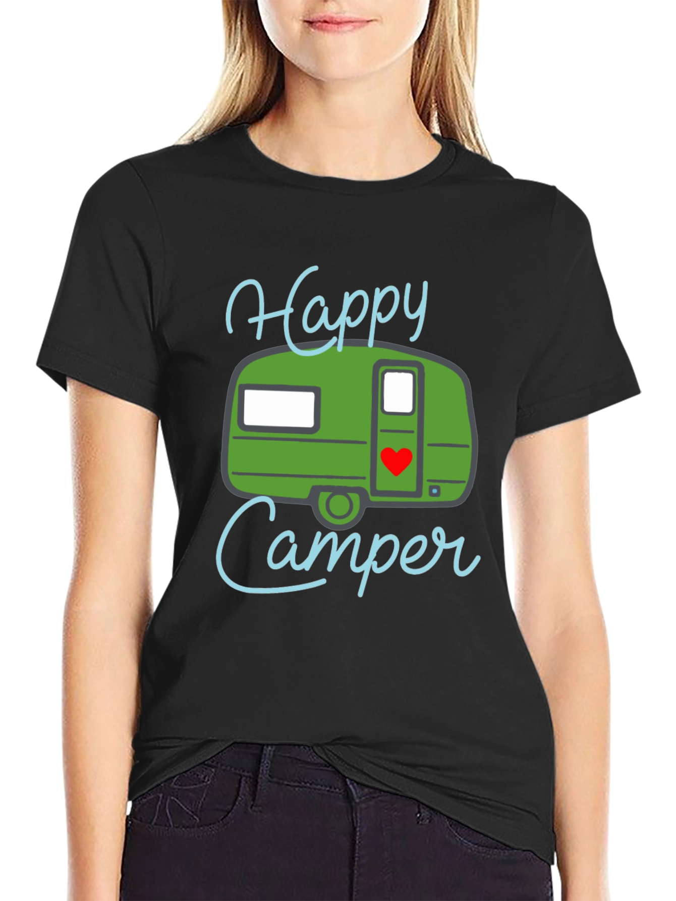 Happy Camper Graphic Tee - Camping Adventure Shirt