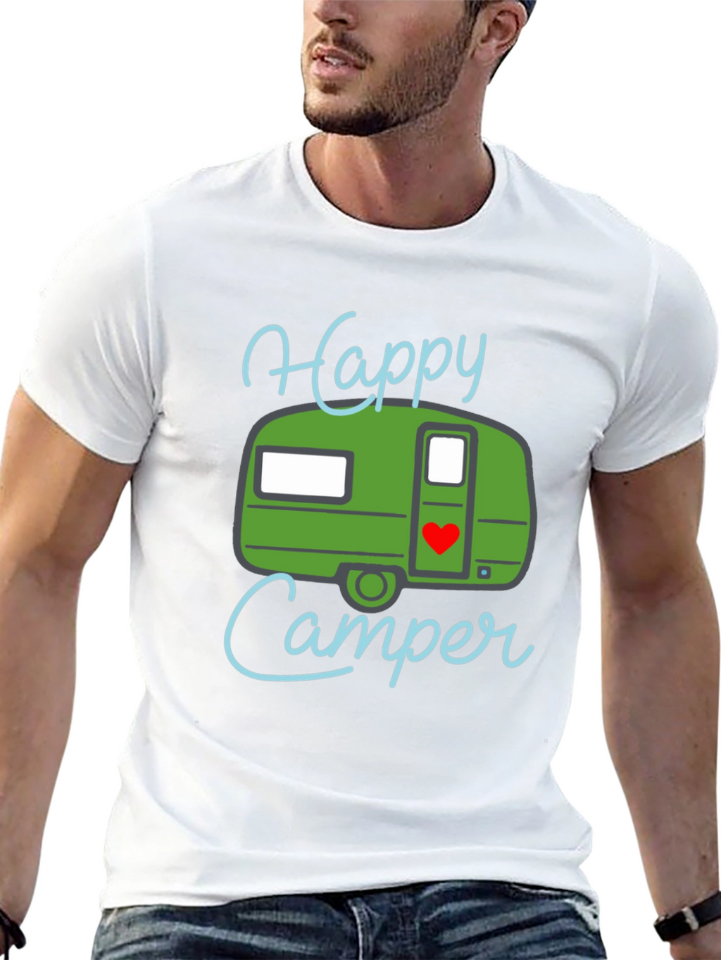 Happy Camper Graphic Tee - Camping Adventure Shirt