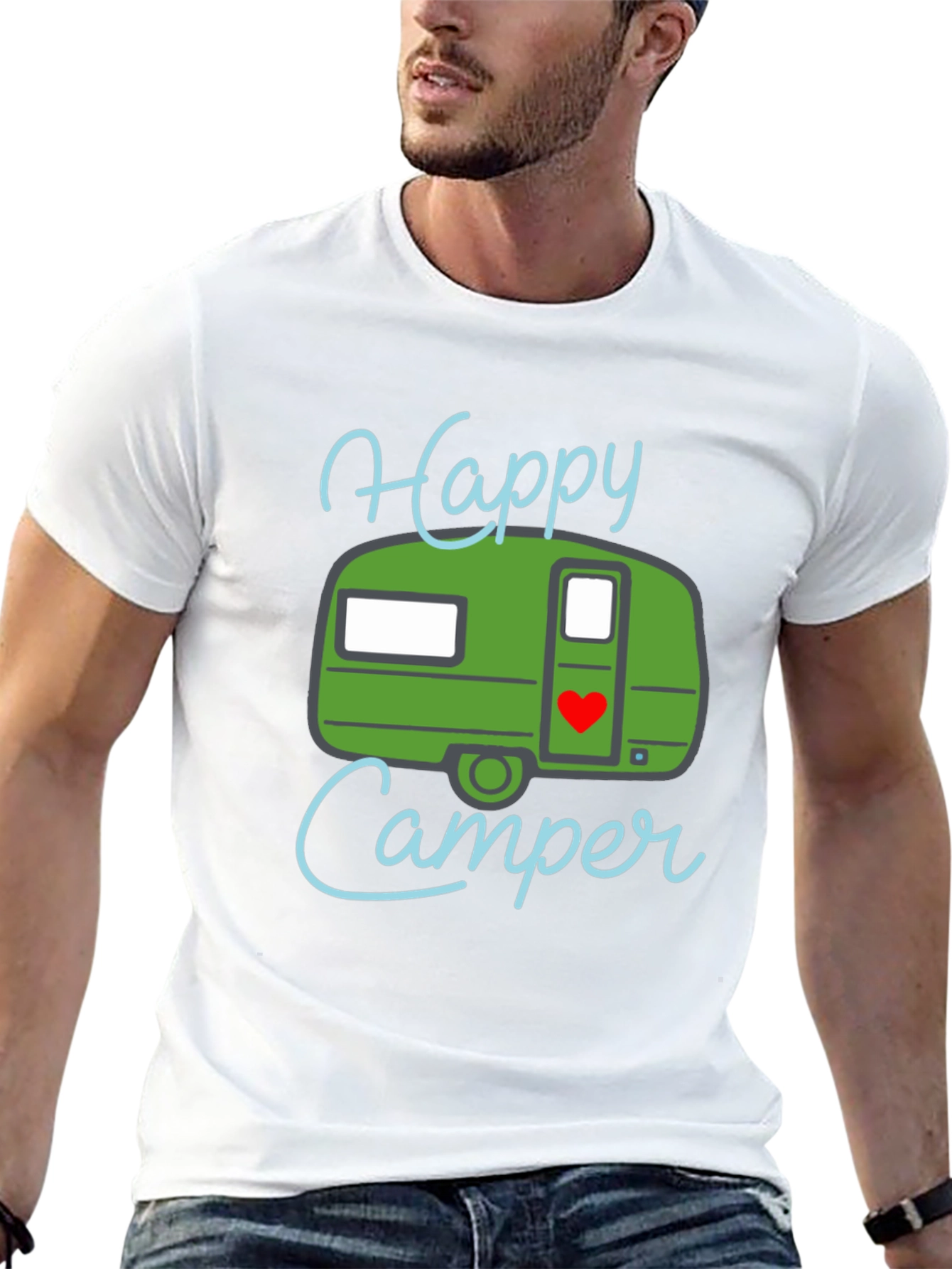 Happy Camper Graphic Tee - Camping Adventure Shirt