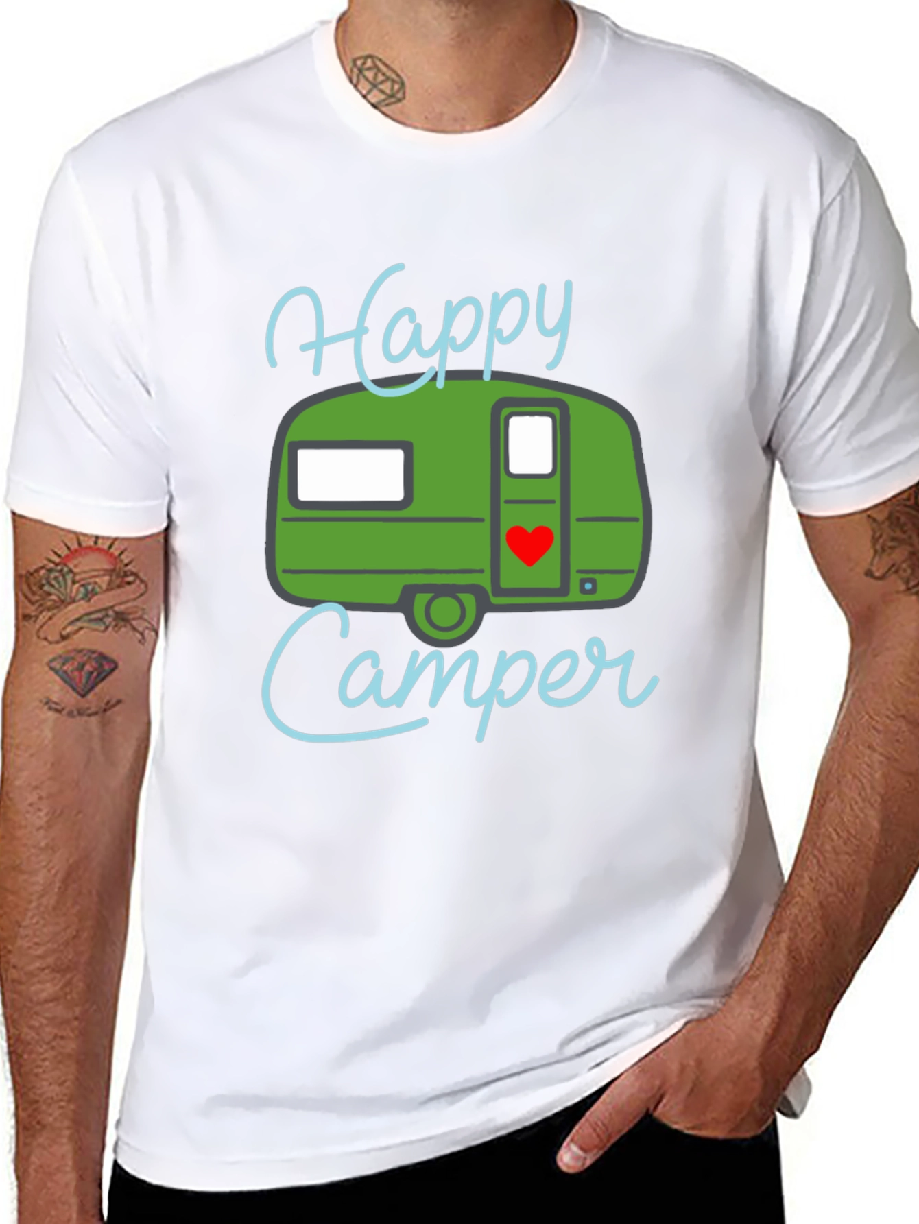 Happy Camper Graphic Tee - Camping Adventure Shirt