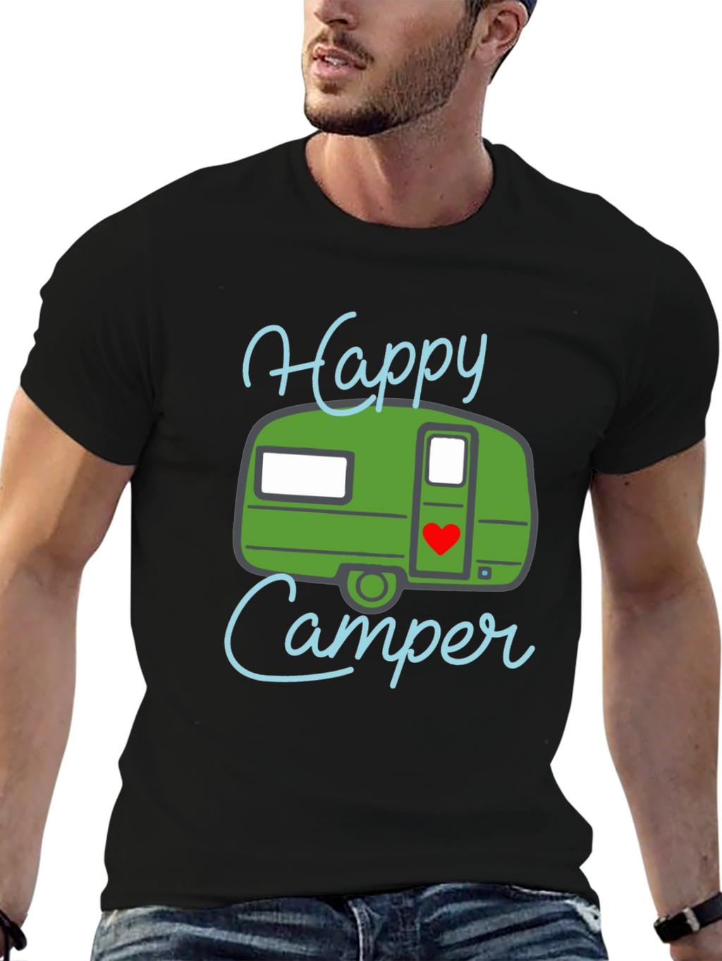 Happy Camper Graphic Tee - Camping Adventure Shirt