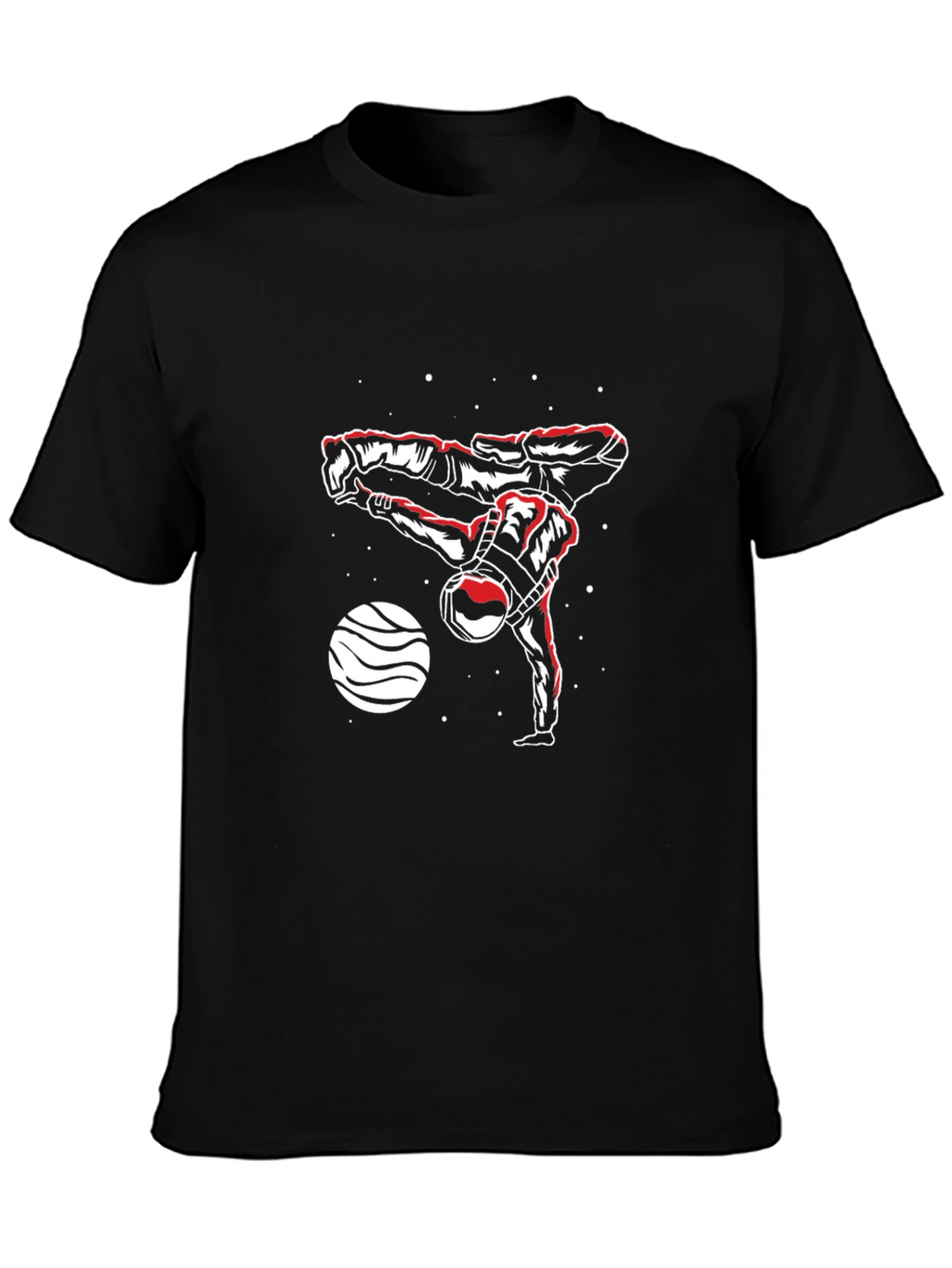 Astronaut Breakdance Black T-Shirt