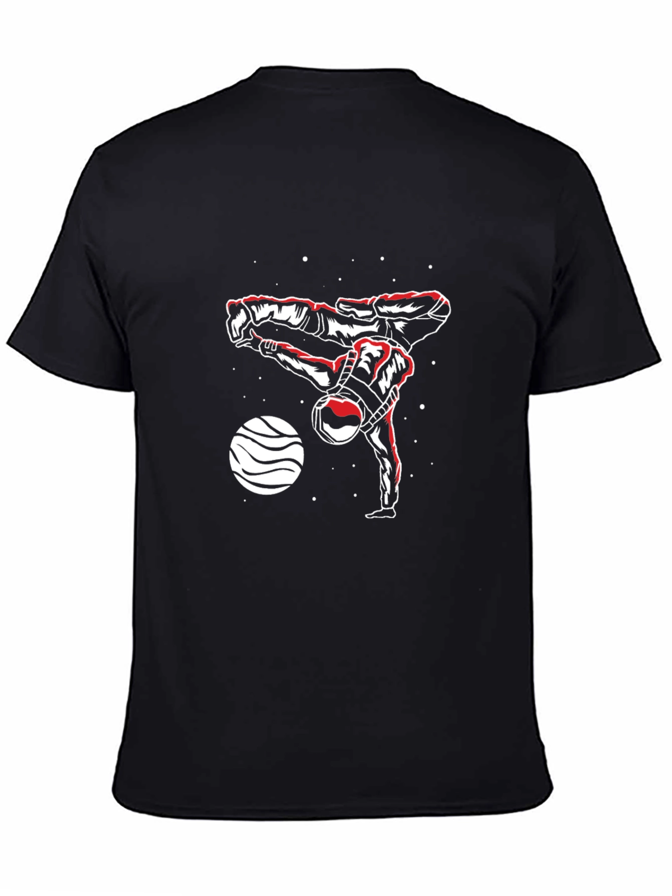 Astronaut Breakdance Black T-Shirt