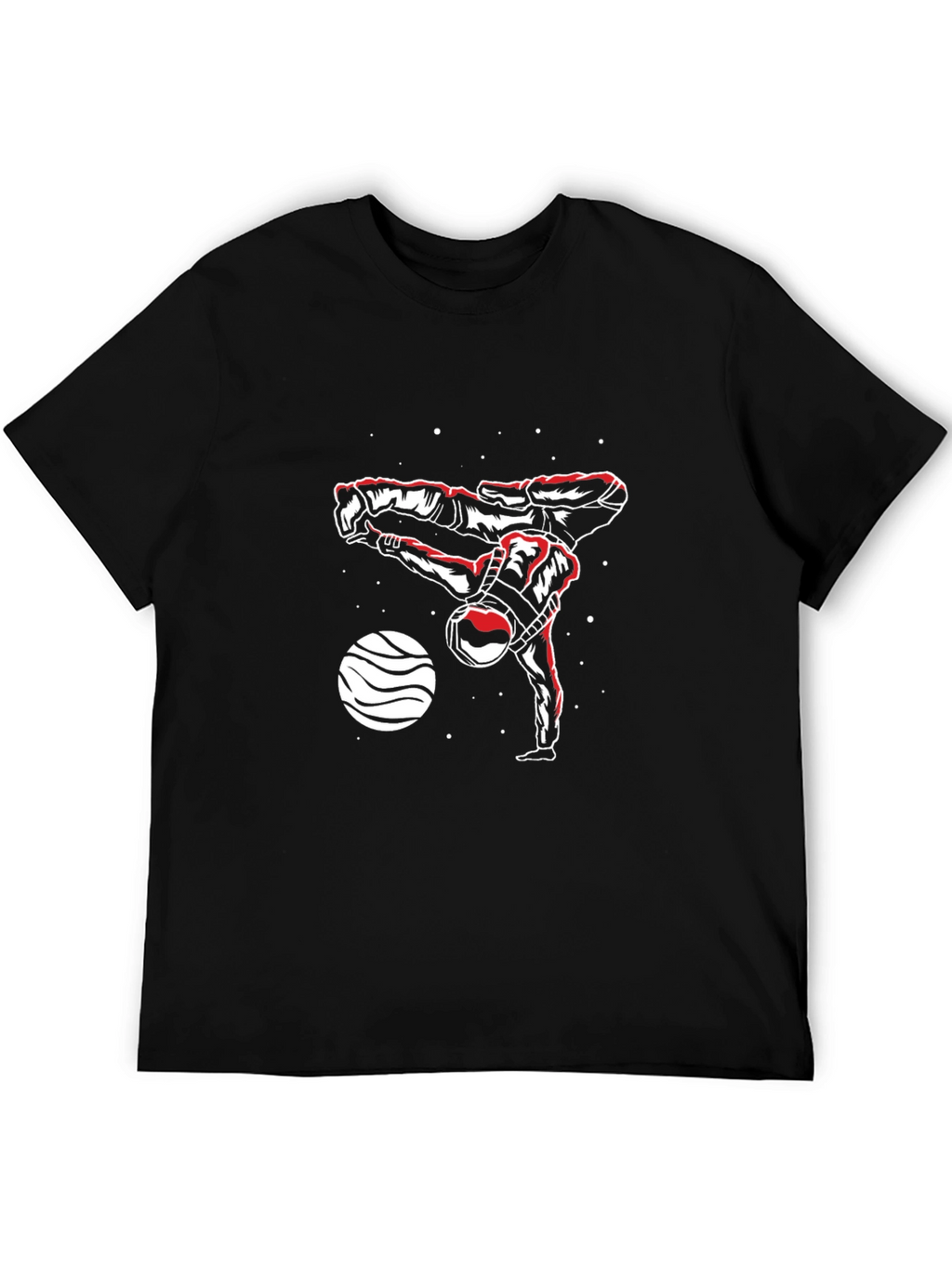 Astronaut Breakdance Black T-Shirt