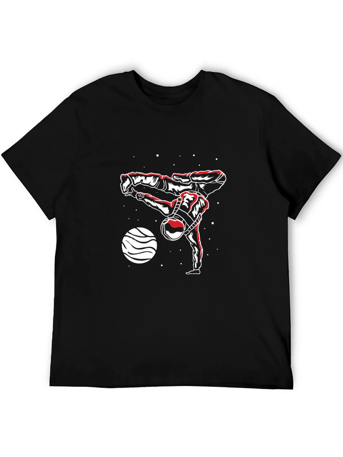 Astronaut Breakdance Black T-Shirt