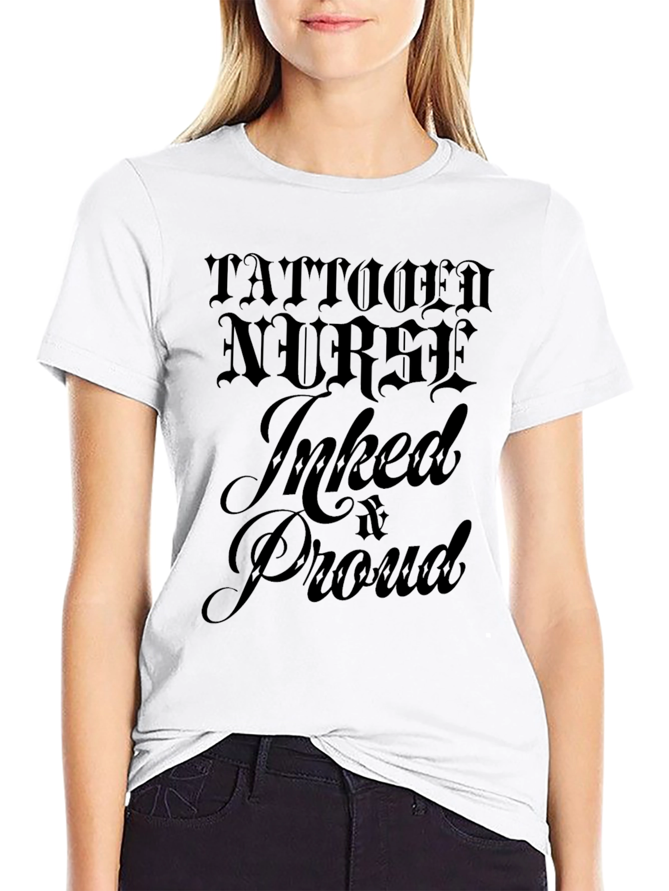 Tattooed Nurse Inked & Proud Graphic T-Shirt