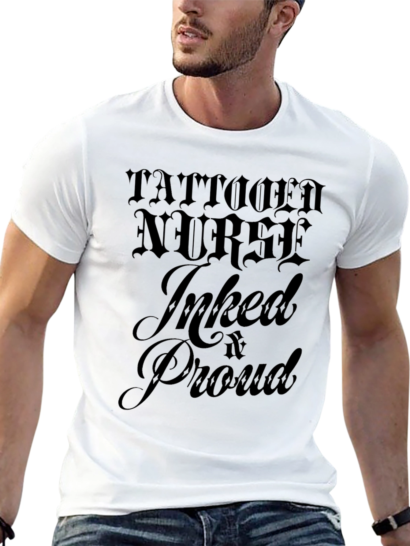 Tattooed Nurse Inked & Proud Graphic T-Shirt