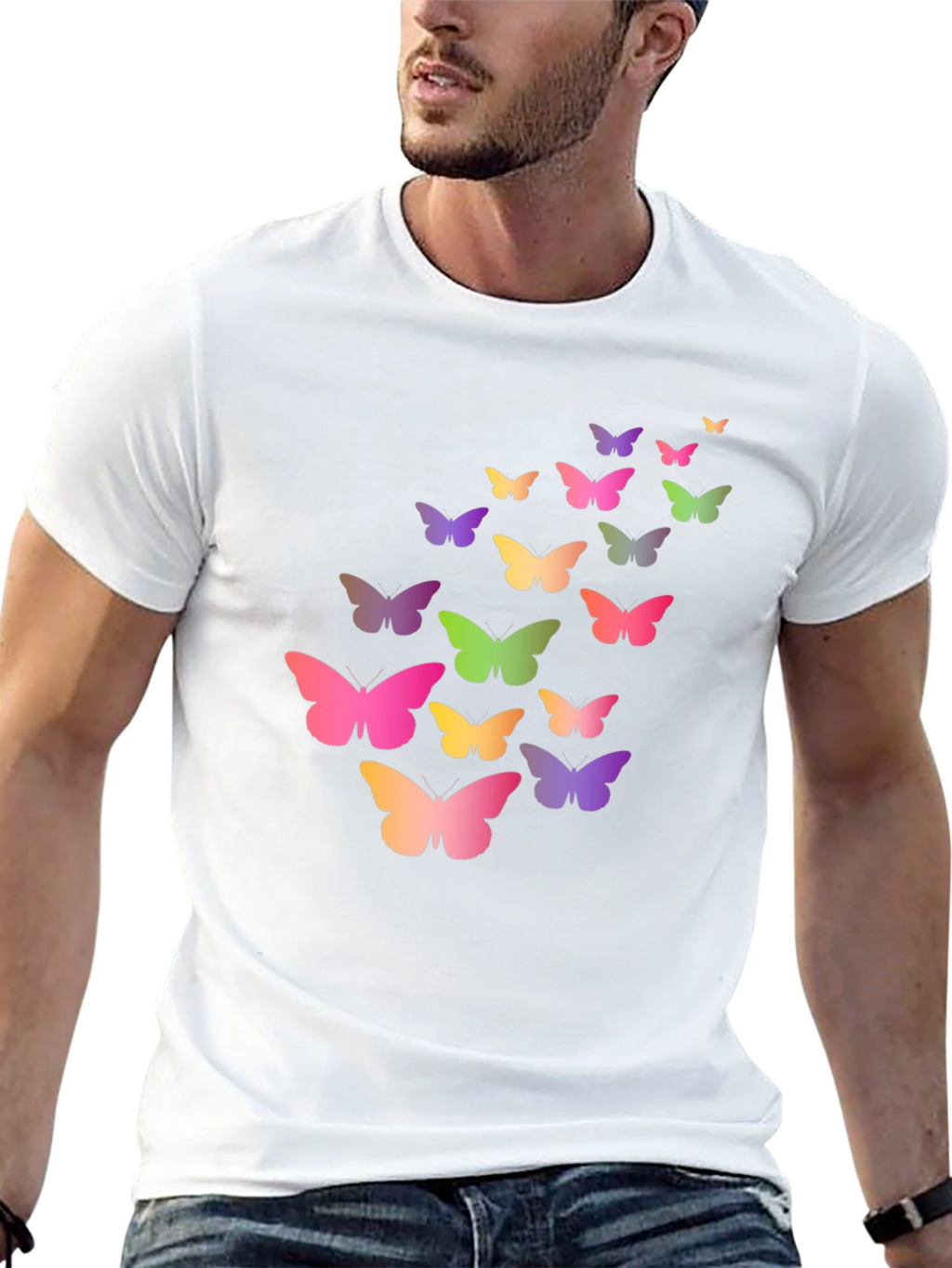 Butterfly Graphic Black T-Shirt