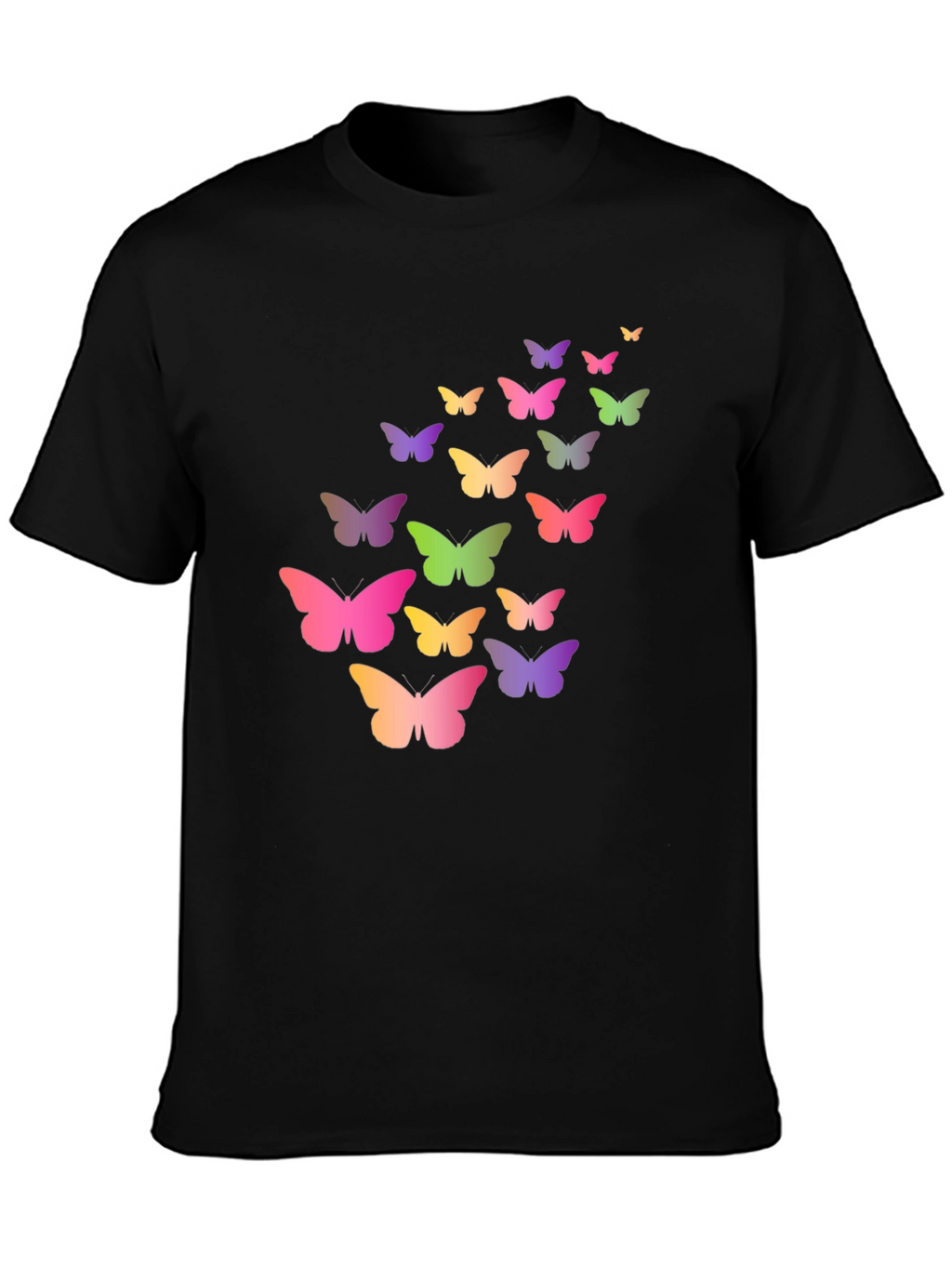 Butterfly Graphic Black T-Shirt