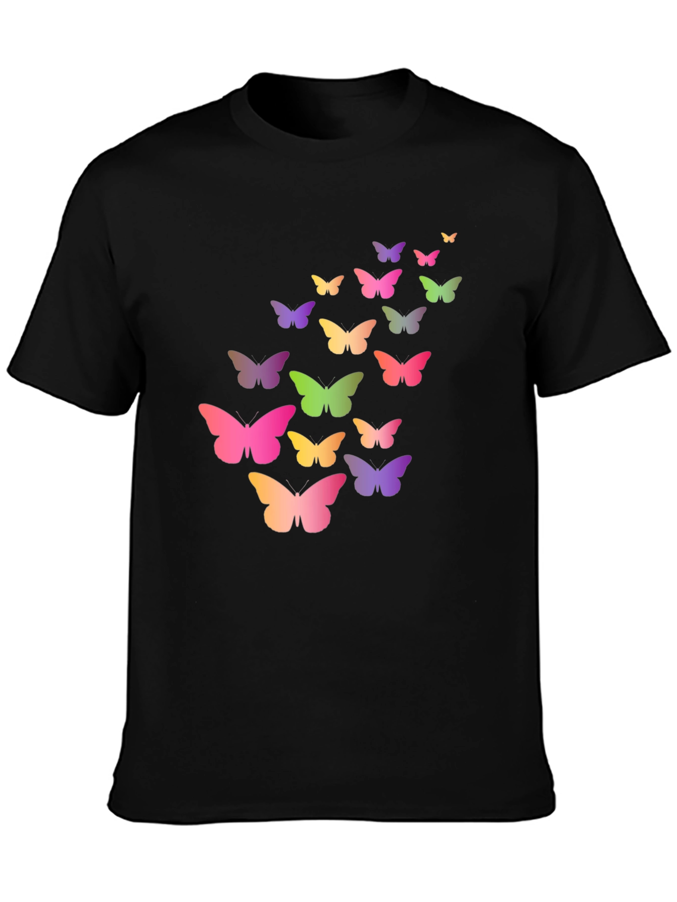 Butterfly Graphic Black T-Shirt