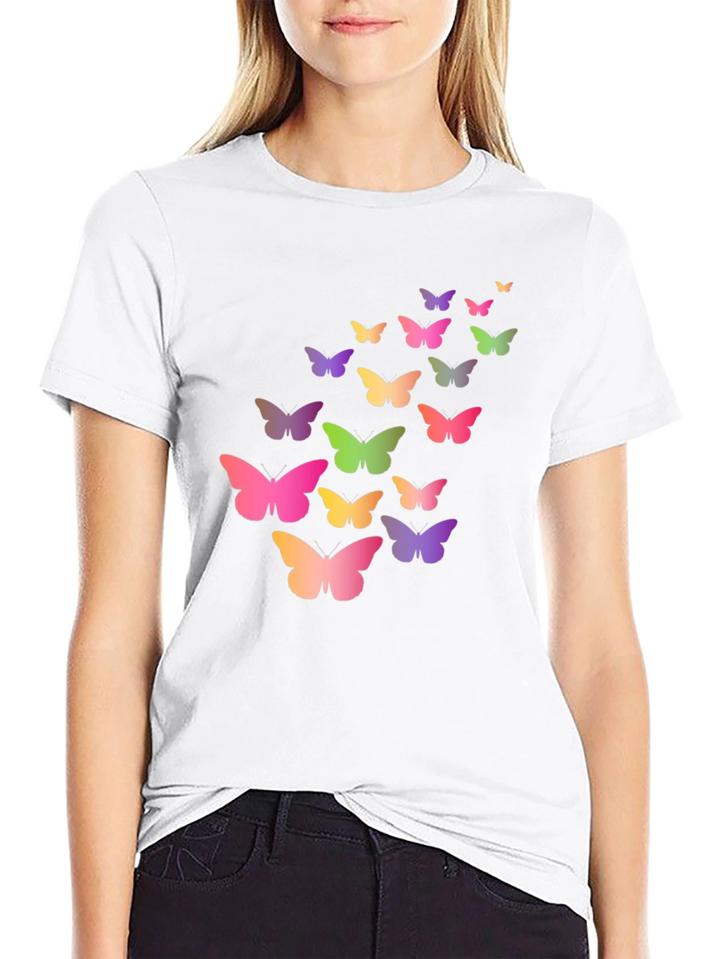 Butterfly Graphic Black T-Shirt
