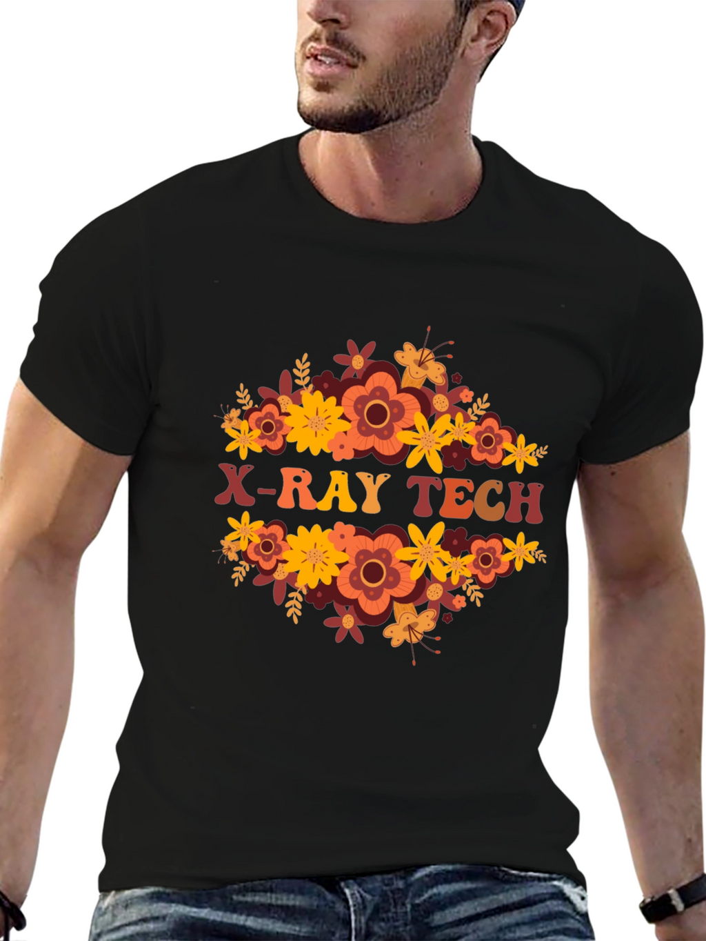 X-Ray Tech Floral Tee - Radiology Apparel