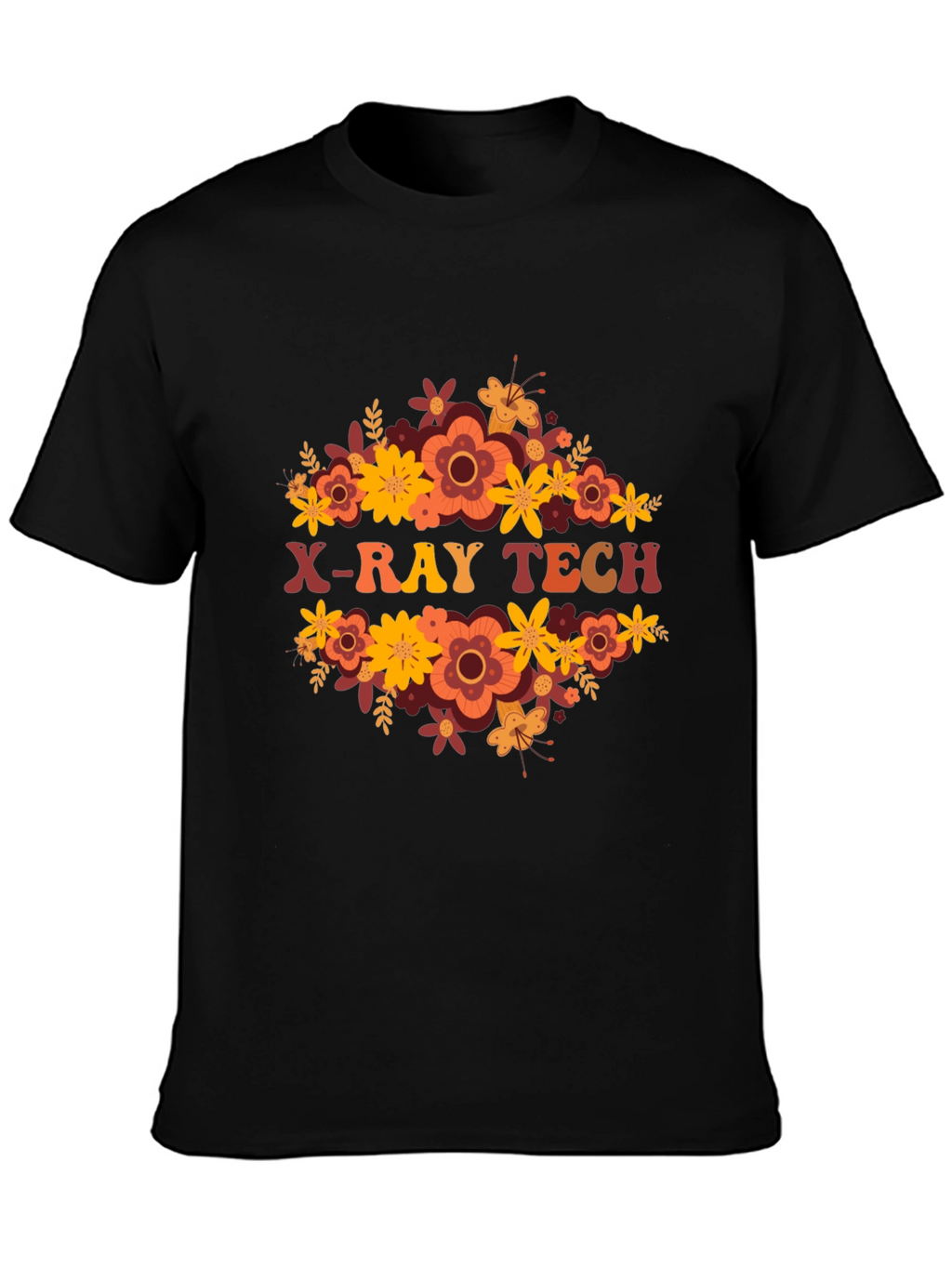 X-Ray Tech Floral Tee - Radiology Apparel