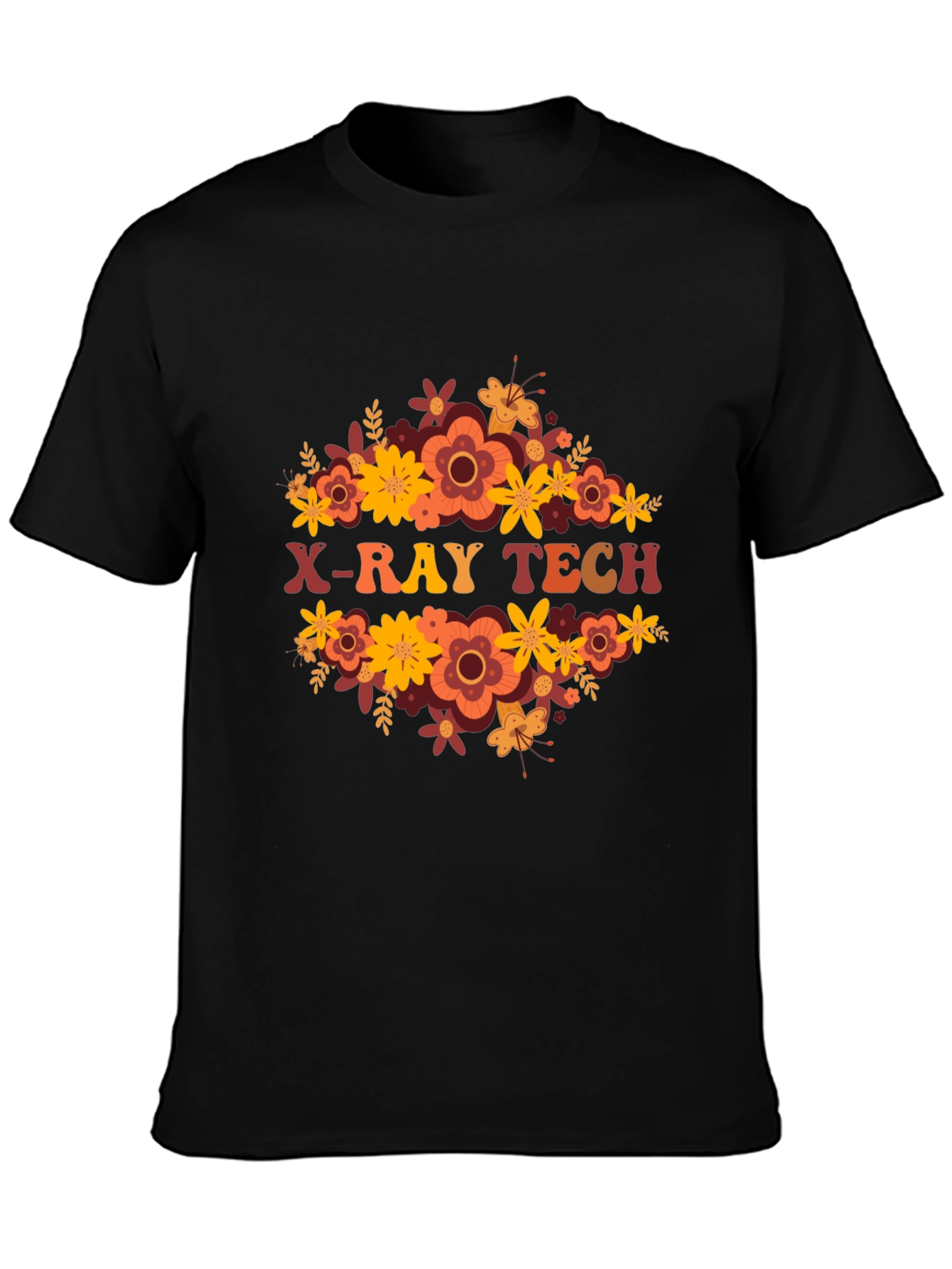 X-Ray Tech Floral Tee - Radiology Apparel