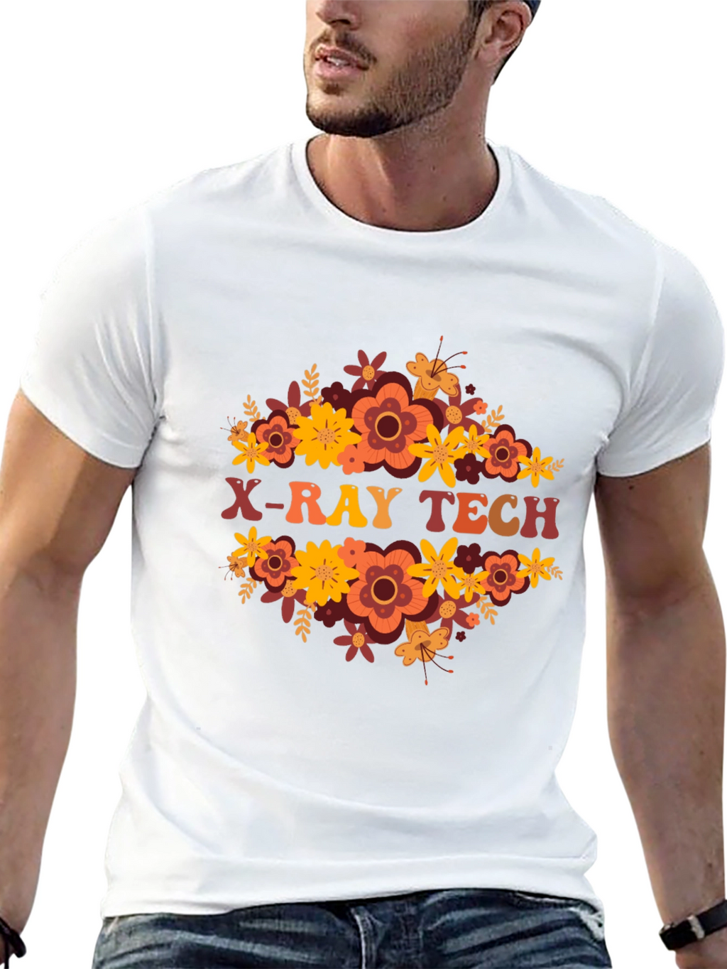X-Ray Tech Floral Tee - Radiology Apparel