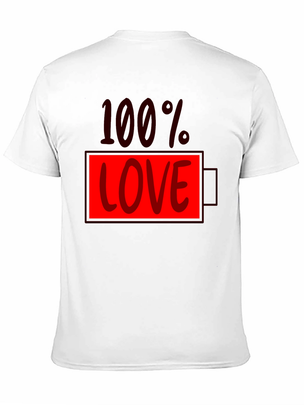100% Love Battery Graphic Tee - Black