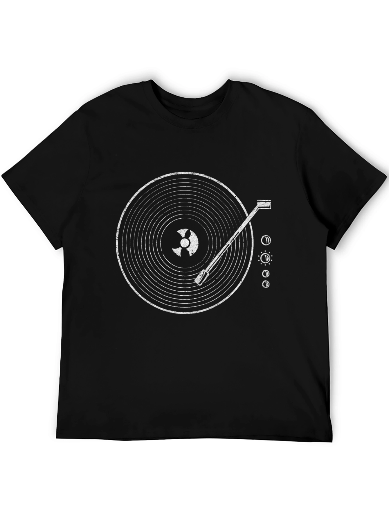 Vintage Turntable Graphic Tee - Retro DJ Style