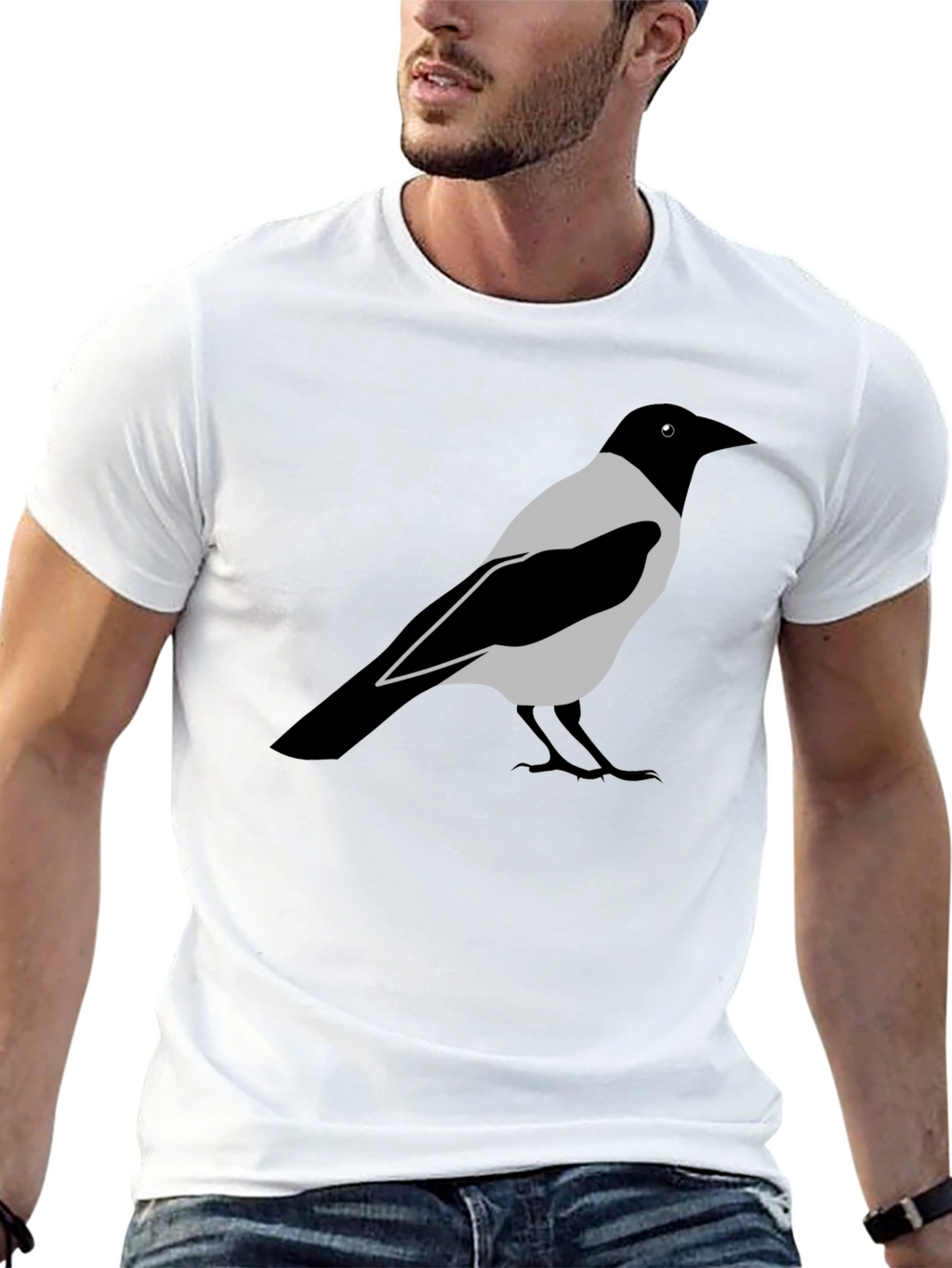 Raven Graphic T-Shirt - Classic Crow Design